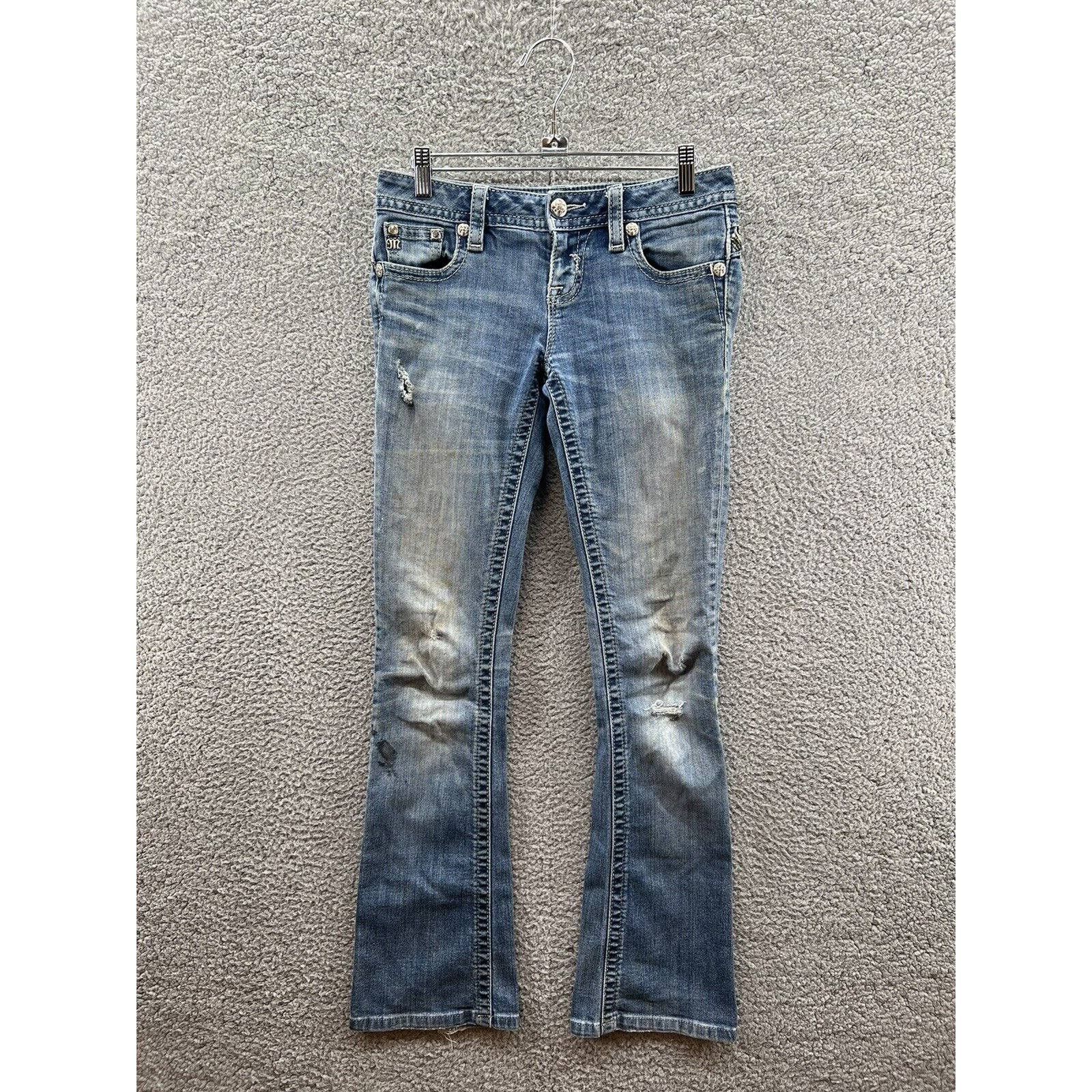 Miss Me Miss Me Signature Boot 26 Light Sequin Embellished Jeans Grailed