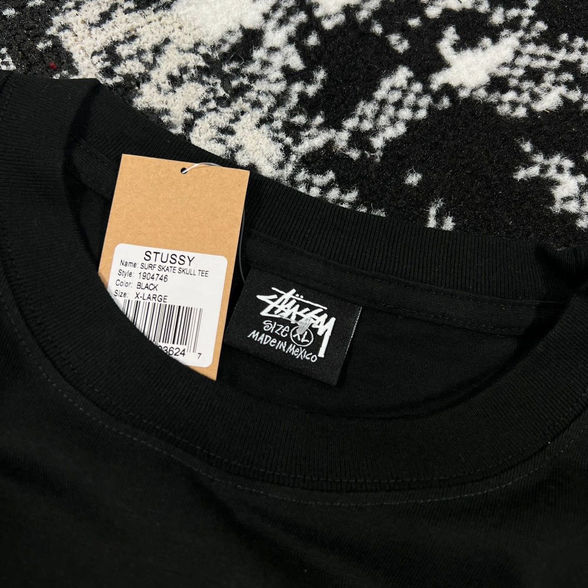 Stussy × Vintage STUSSY SURF SKATE SKULL TEE IN BLACK - XLARGE Size US XL / EU 56 / 4 - 5 Thumbnail