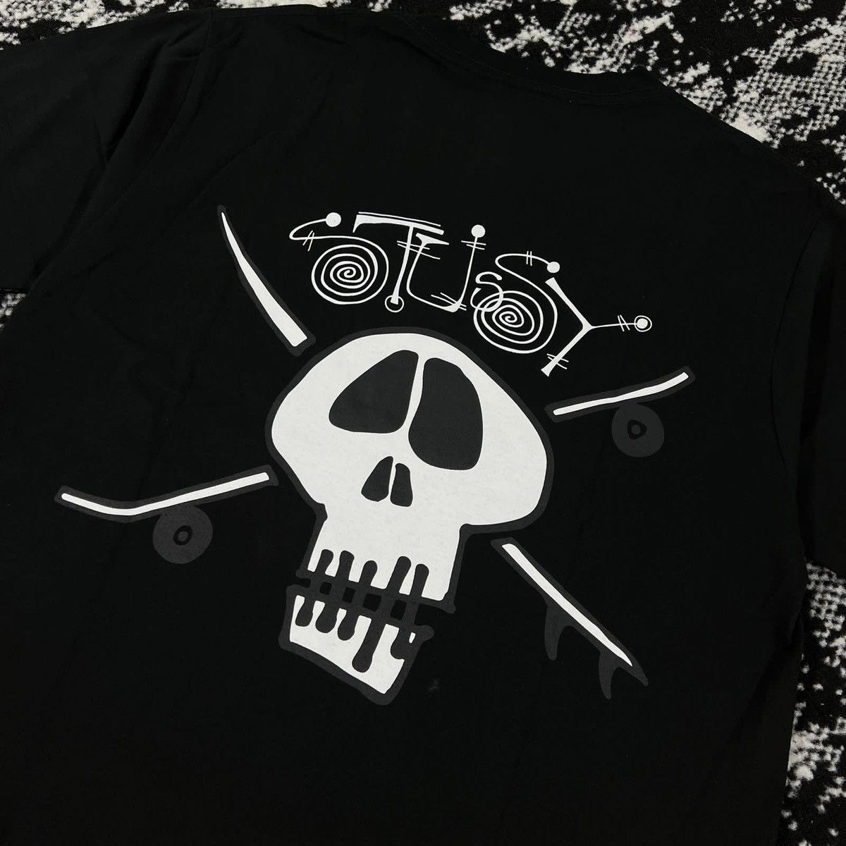 Stussy × Vintage STUSSY SURF SKATE SKULL TEE IN BLACK - XLARGE Size US XL / EU 56 / 4 - 3 Thumbnail
