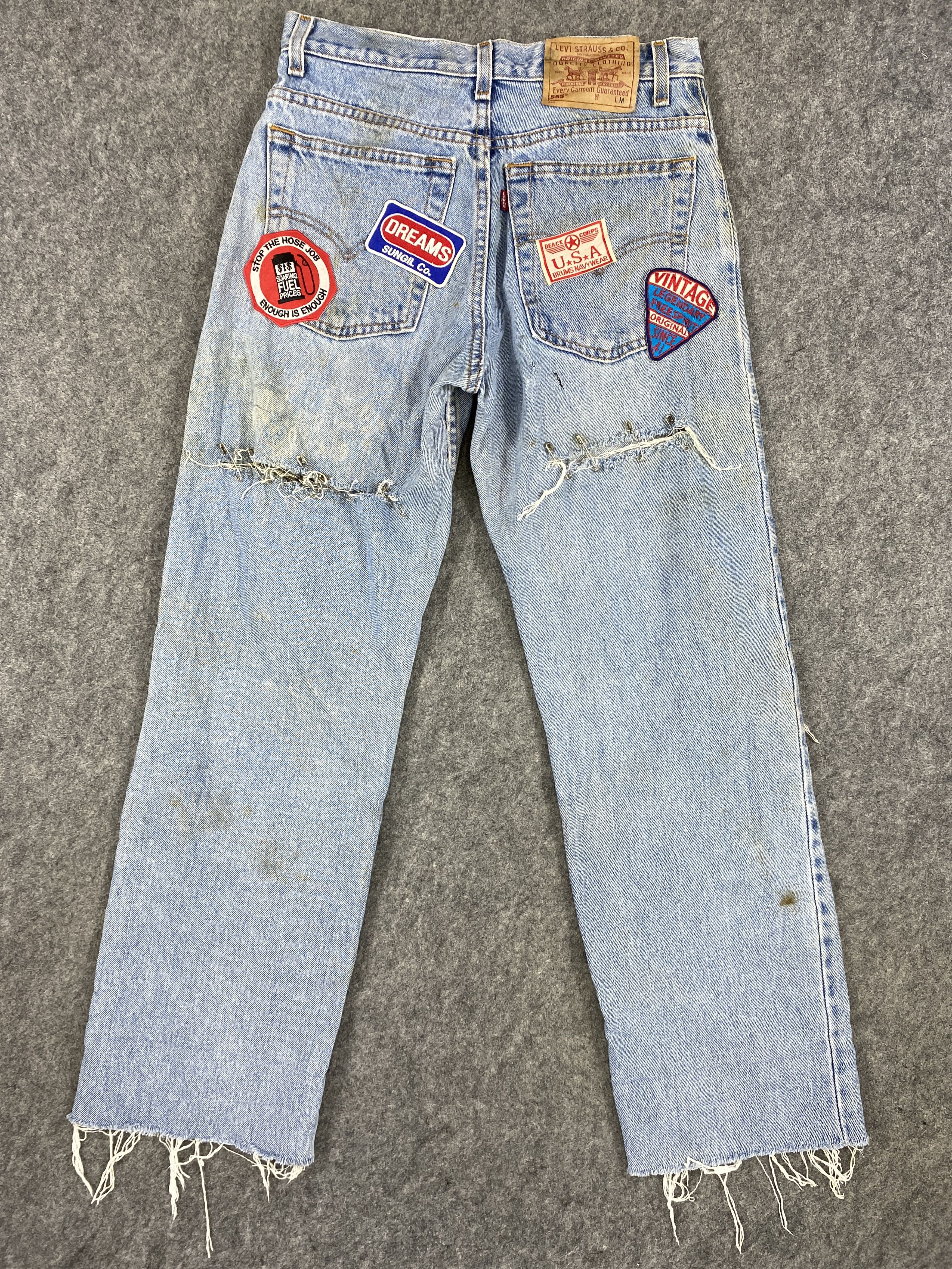 Levi's Blue Patchwork Vintage Levi's 555 28x28 Denim -JN1258 Size US 28 / EU 44 - 2 Thumbnail