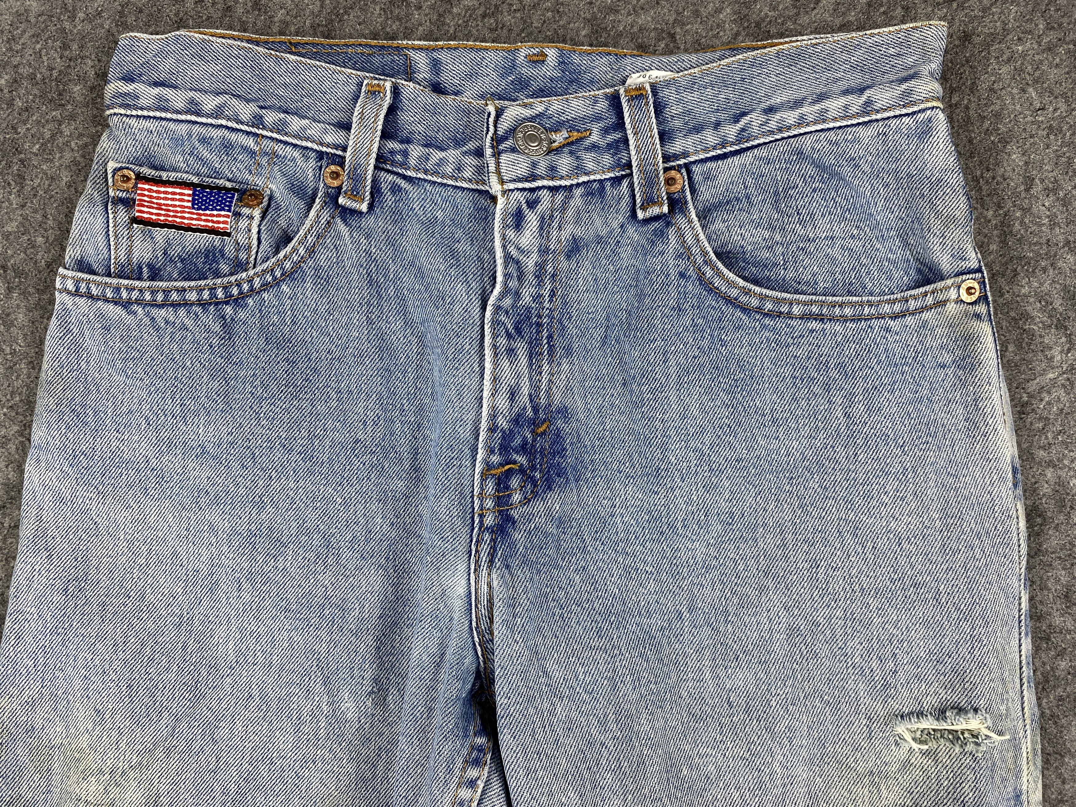 Levi's Blue Patchwork Vintage Levi's 555 28x28 Denim -JN1258 Size US 28 / EU 44 - 3 Thumbnail