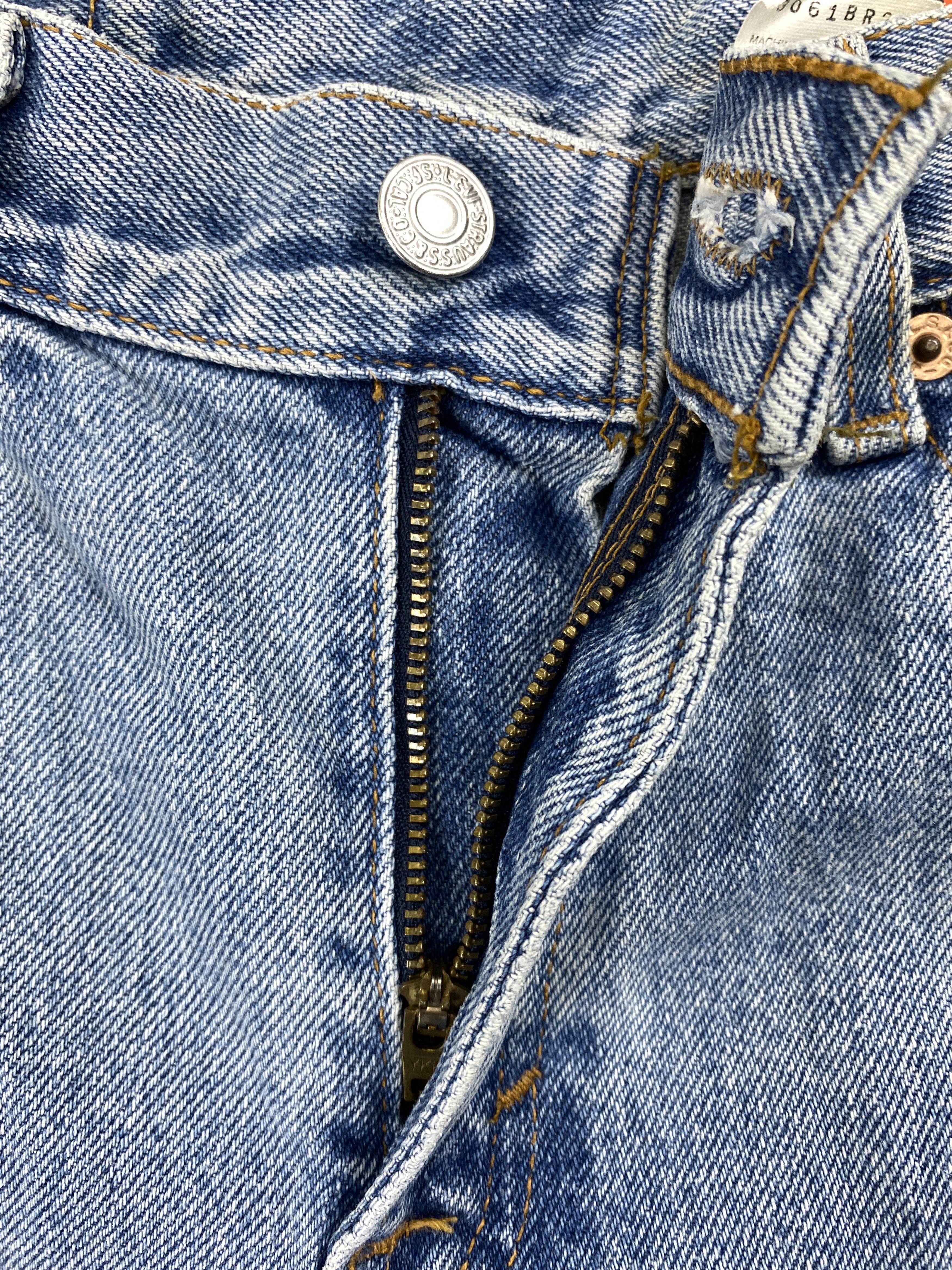 Levi's Blue Patchwork Vintage Levi's 555 28x28 Denim -JN1258 Size US 28 / EU 44 - 6 Thumbnail