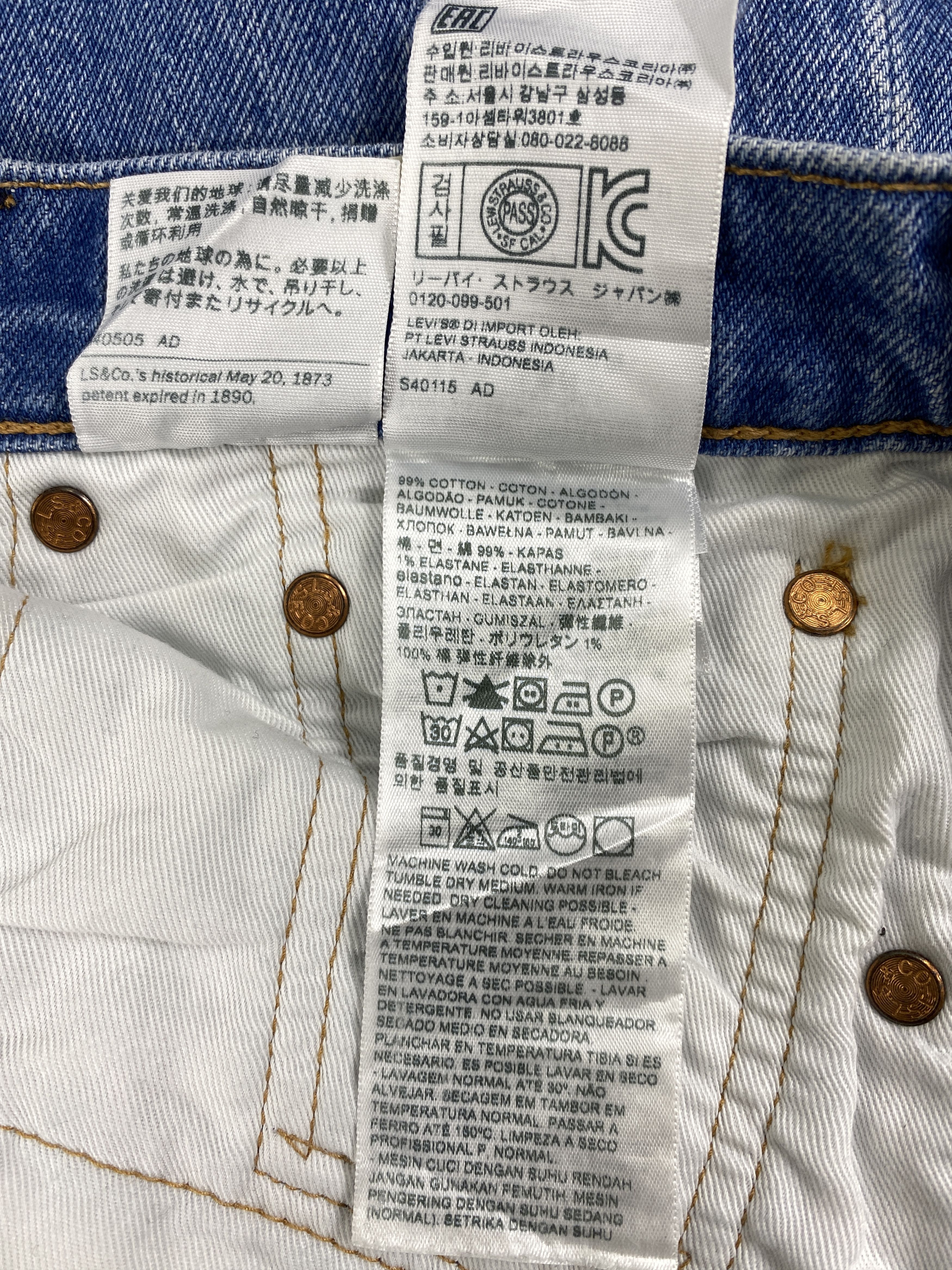 Blue Levi's 512 Jeans 29x26 Denim -SJ064