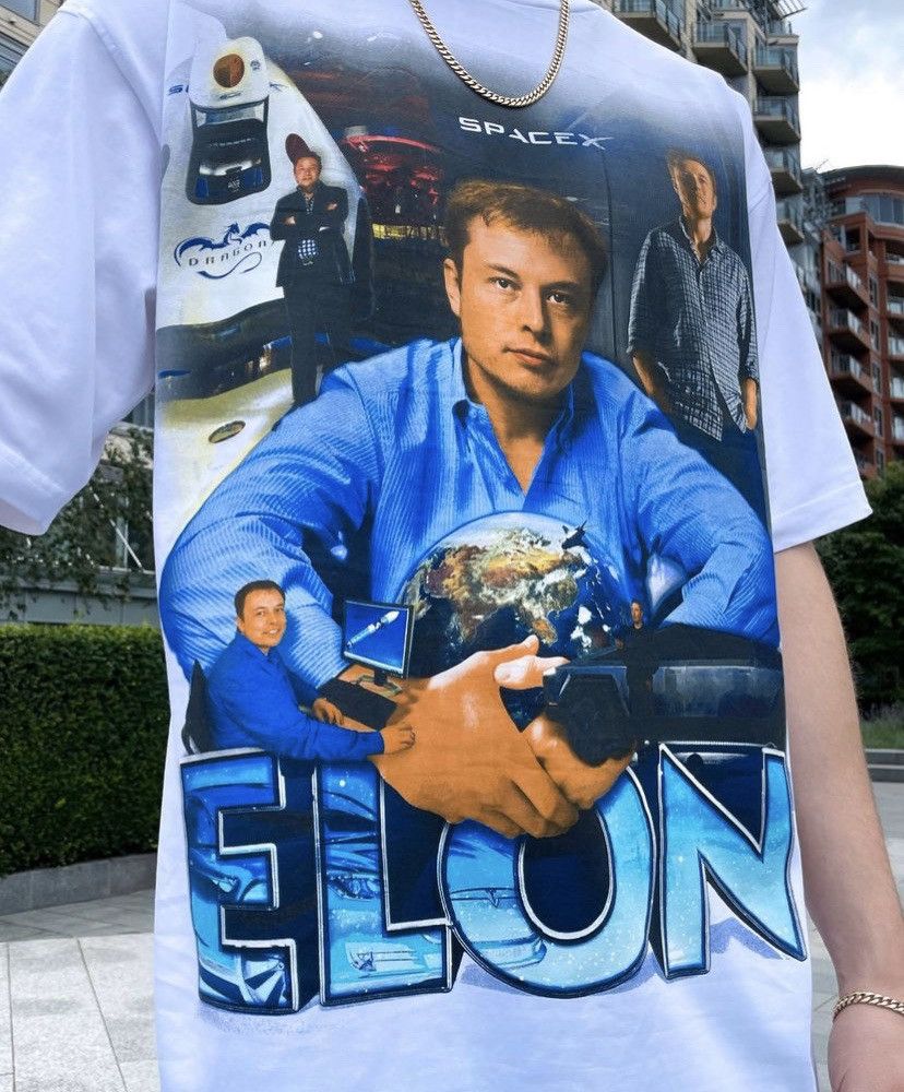Marino Morwood Marino Morwood Elon Musk White Tee Size US L / EU 52-54 / 3 - 6 Thumbnail