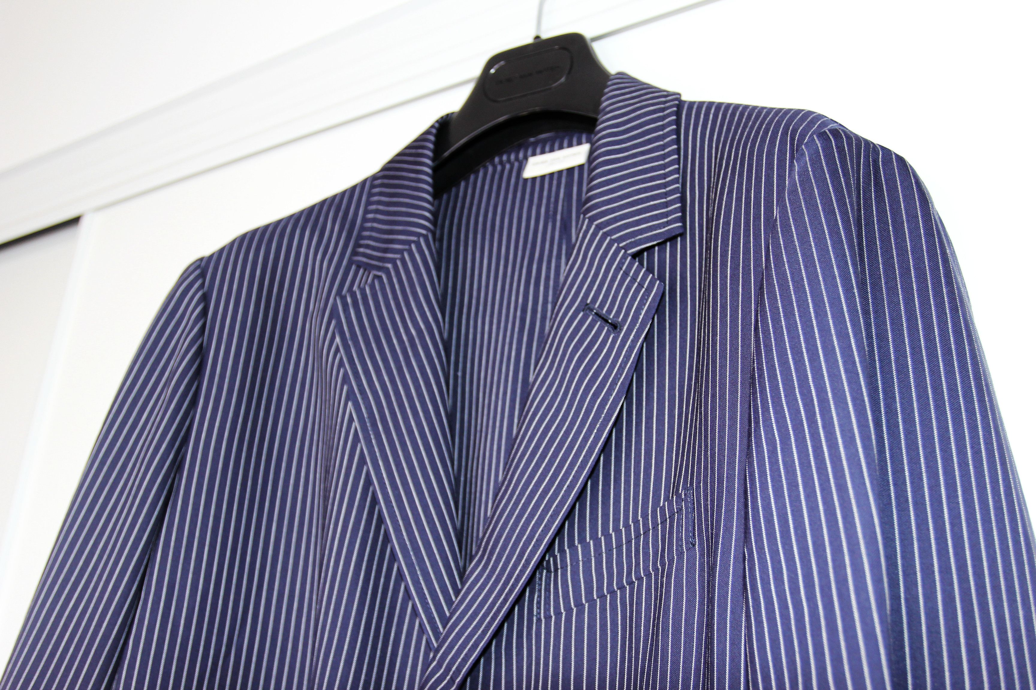 Dries Van Noten BNWT SS20 DRIES VAN NOTEN BILBAO NAVY PINSTRIPE JACKET 50 Size US M / EU 48-50 / 2 - 3 Thumbnail