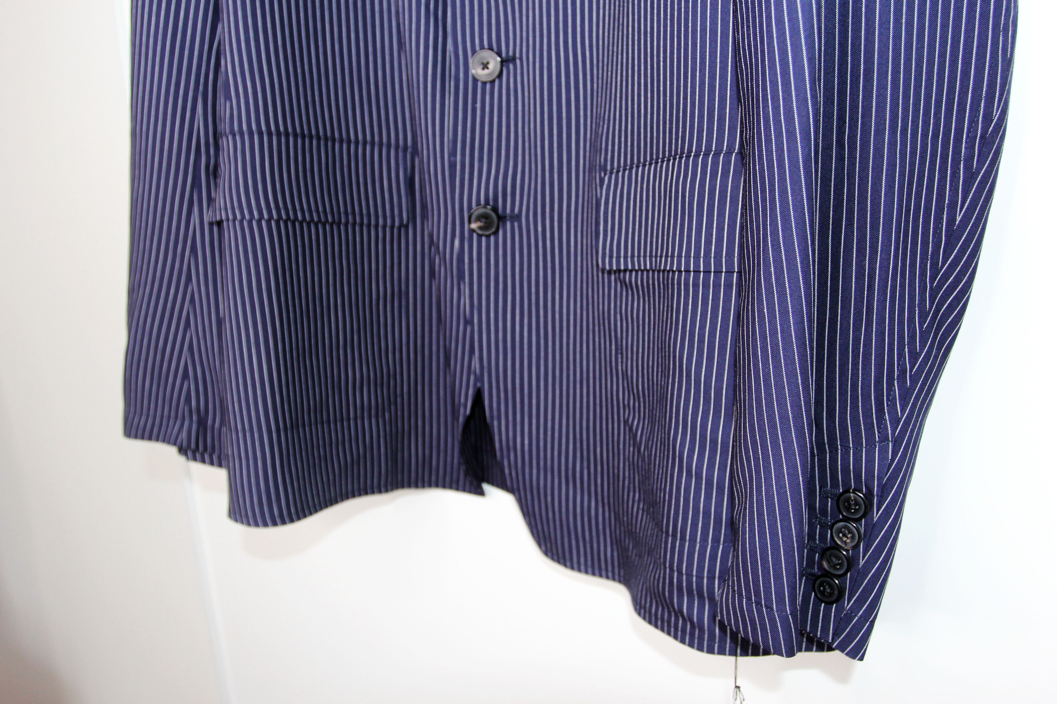 Dries Van Noten BNWT SS20 DRIES VAN NOTEN BILBAO NAVY PINSTRIPE JACKET 50 Size US M / EU 48-50 / 2 - 4 Thumbnail