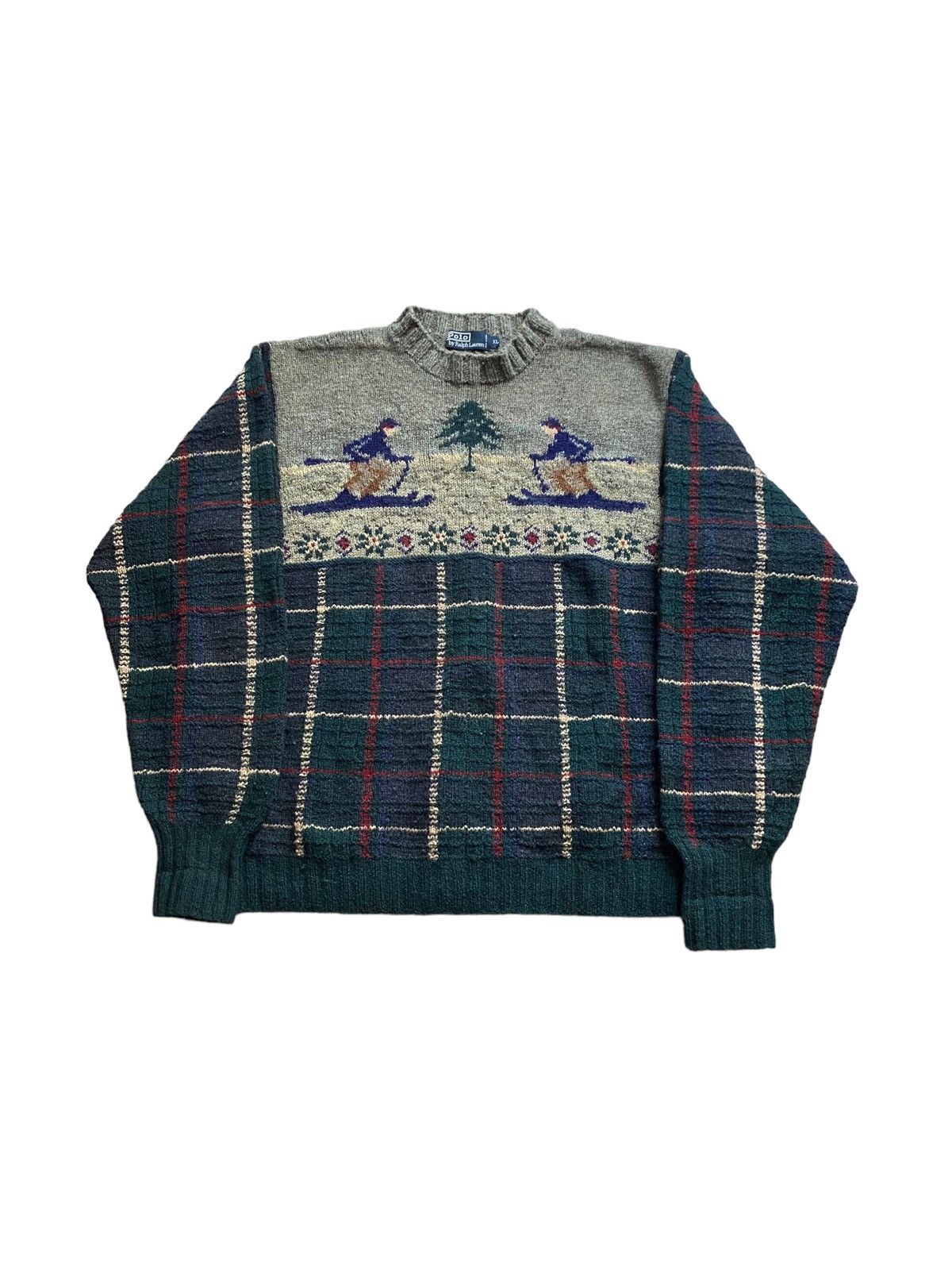 Polo Ralph Lauren × Vintage Vintage polo Ralph Lauren downhill suicidal skier knitwear Size US XL / EU 56 / 4 - 1 Thumbnail