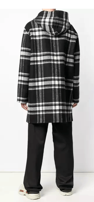 Marni BNWT AW18 MARNI TARTAN PLAID BLACK HOODED OVERCOAT 52 Size US L / EU 52-54 / 3 - 14 Thumbnail