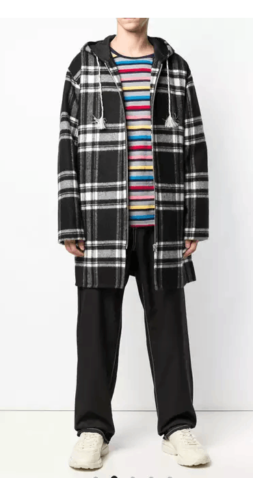 Marni BNWT AW18 MARNI TARTAN PLAID BLACK HOODED OVERCOAT 52 Size US L / EU 52-54 / 3 - 15 Thumbnail