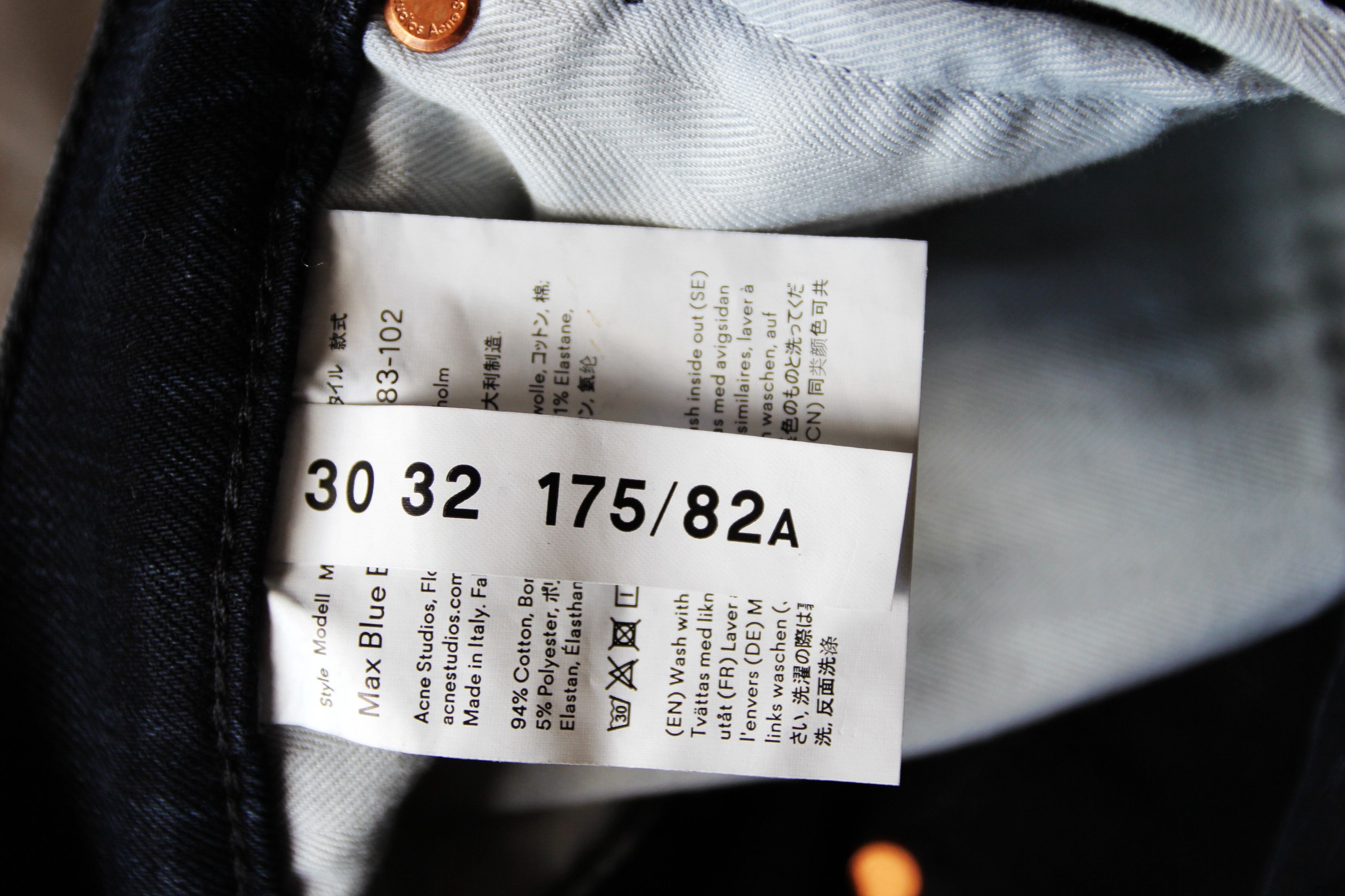 Acne Studios BNWT SS21 ACNE STUDIOS MAX BLUE BLACK DENIM JEANS 30 Size US 30 / EU 46 - 12 Thumbnail