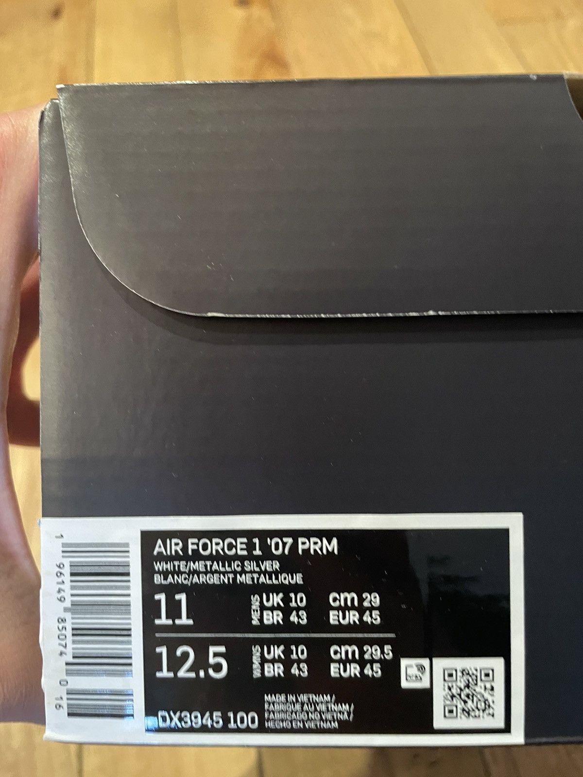 Nike Nike Air Force 1 ‘07 PRM White Metallic Silver Size US 11 / EU 44 - 14 Thumbnail