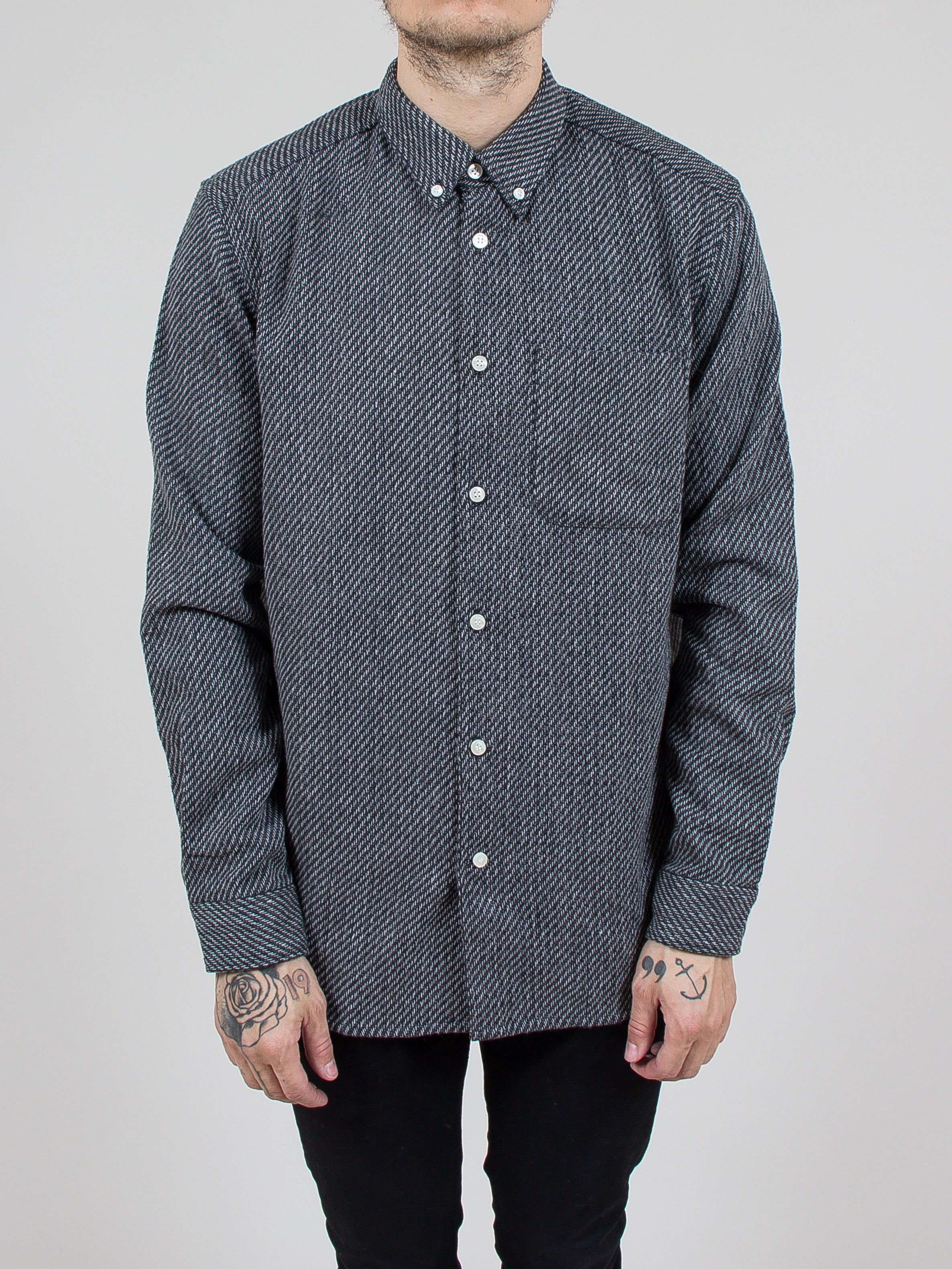 image of Aw16 Whyred Mills Button Down Shirt 48, Men's (Size Medium)