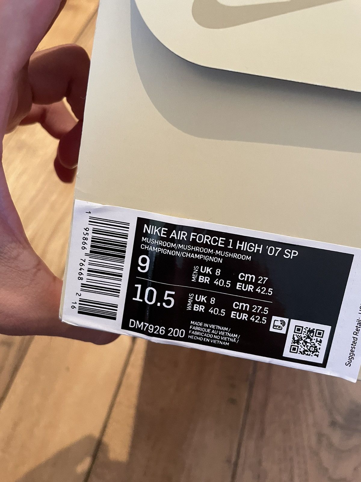 Nike Nike Air Force 1 High ‘07 SP Billie Eilish Mushroom 2022 Size US 9 / EU 42 - 9 Thumbnail