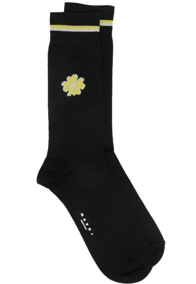 BNWT SS21 MARNI FLORAL INTARSIA KNIT SOCKS 44