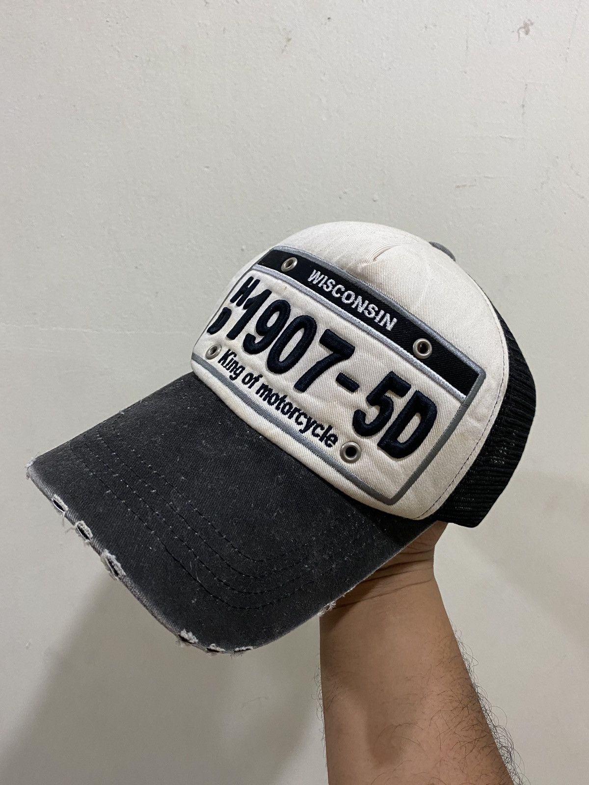 Harley Davidson VTG DISTRESS HD Harley Davidson Trucked Hat Size ONE SIZE - 2 Thumbnail