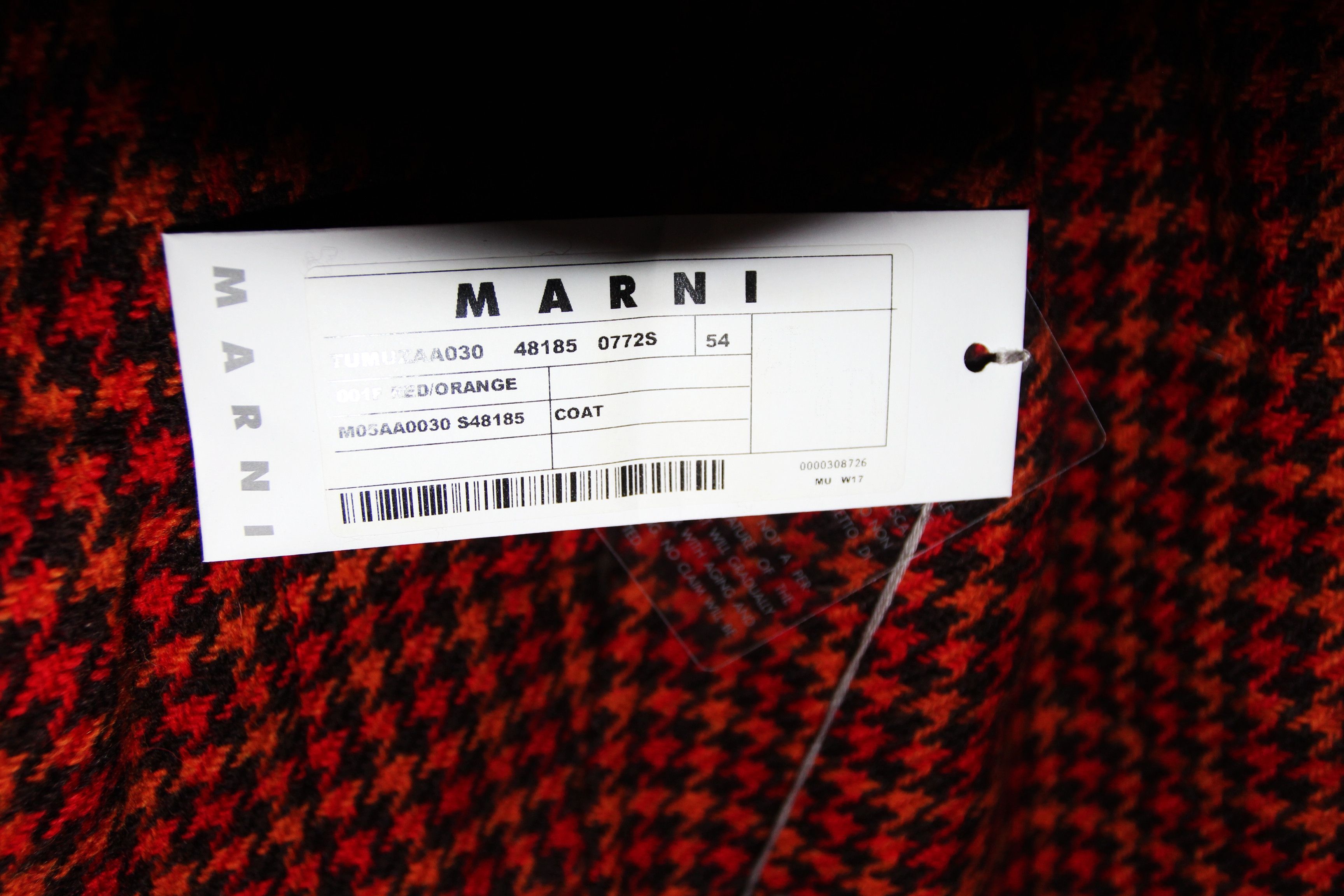 Marni BNWT AW17 MARNI HOUNDSTOOTH WOOL COAT 54 Size US L / EU 52-54 / 3 - 13 Thumbnail