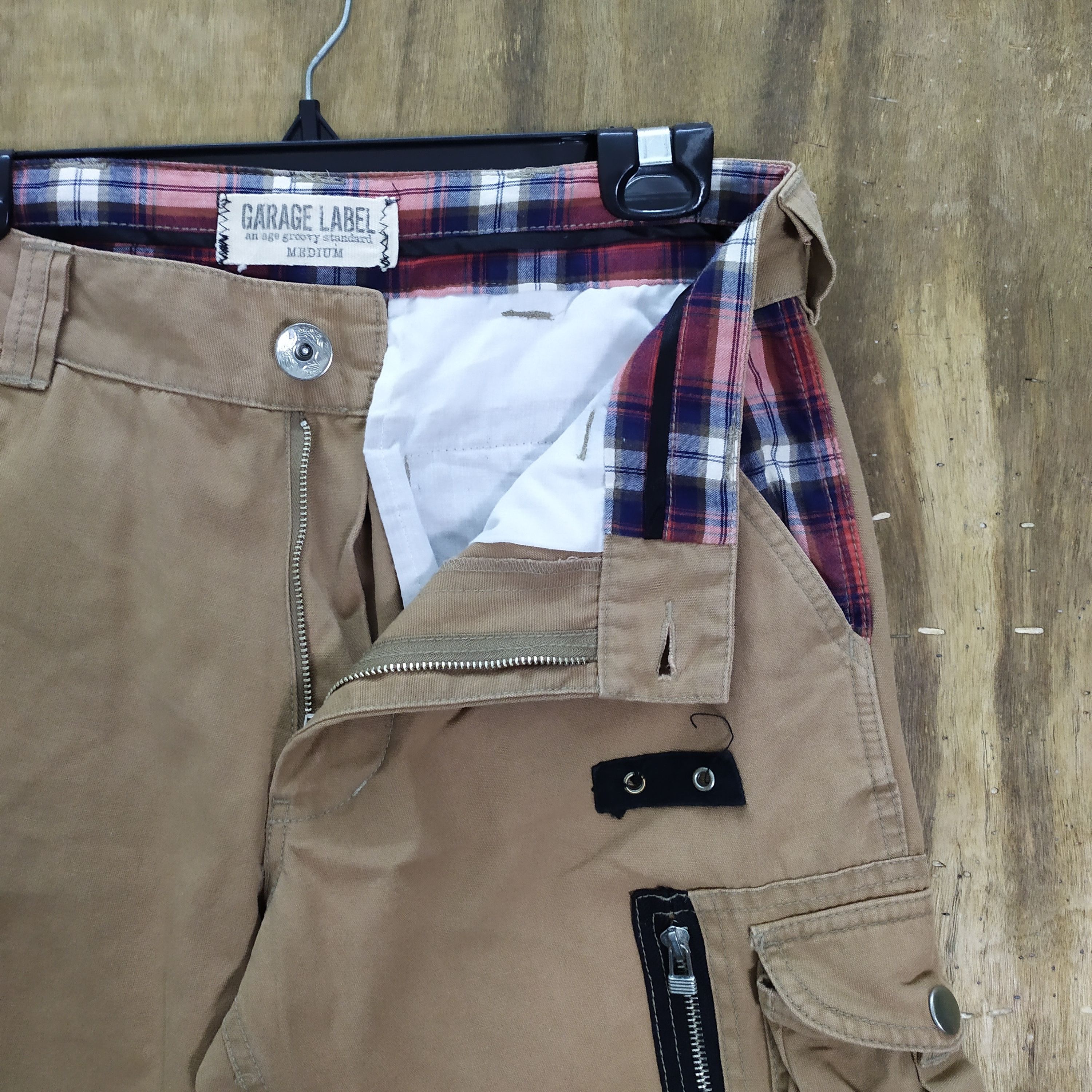 Japanese Brand VINTAGE GARAGE LABEL BROWN CARGO PANTS Size US 30 / EU 46 - 2 Thumbnail