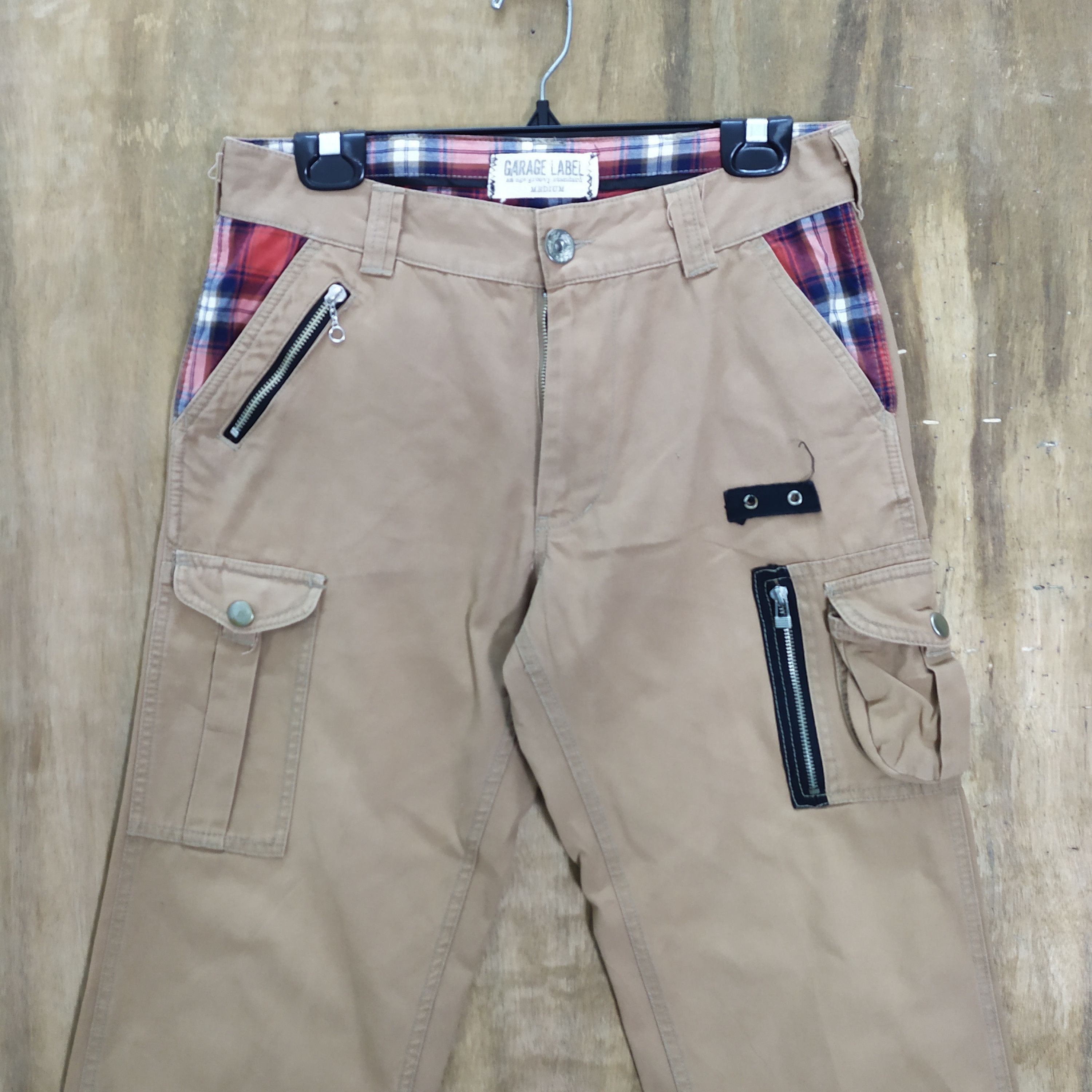 Japanese Brand VINTAGE GARAGE LABEL BROWN CARGO PANTS Size US 30 / EU 46 - 5 Thumbnail