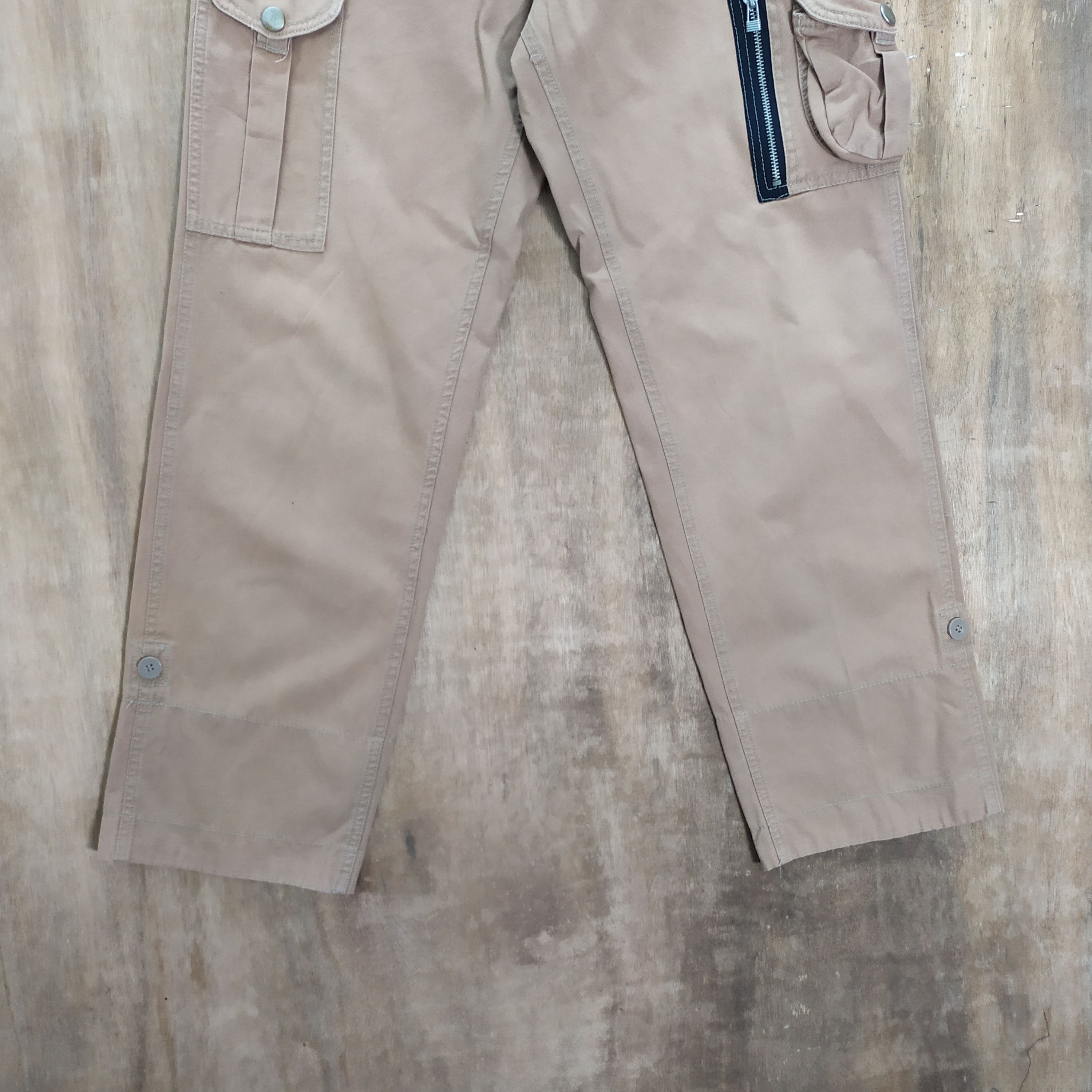 Japanese Brand VINTAGE GARAGE LABEL BROWN CARGO PANTS Size US 30 / EU 46 - 8 Thumbnail