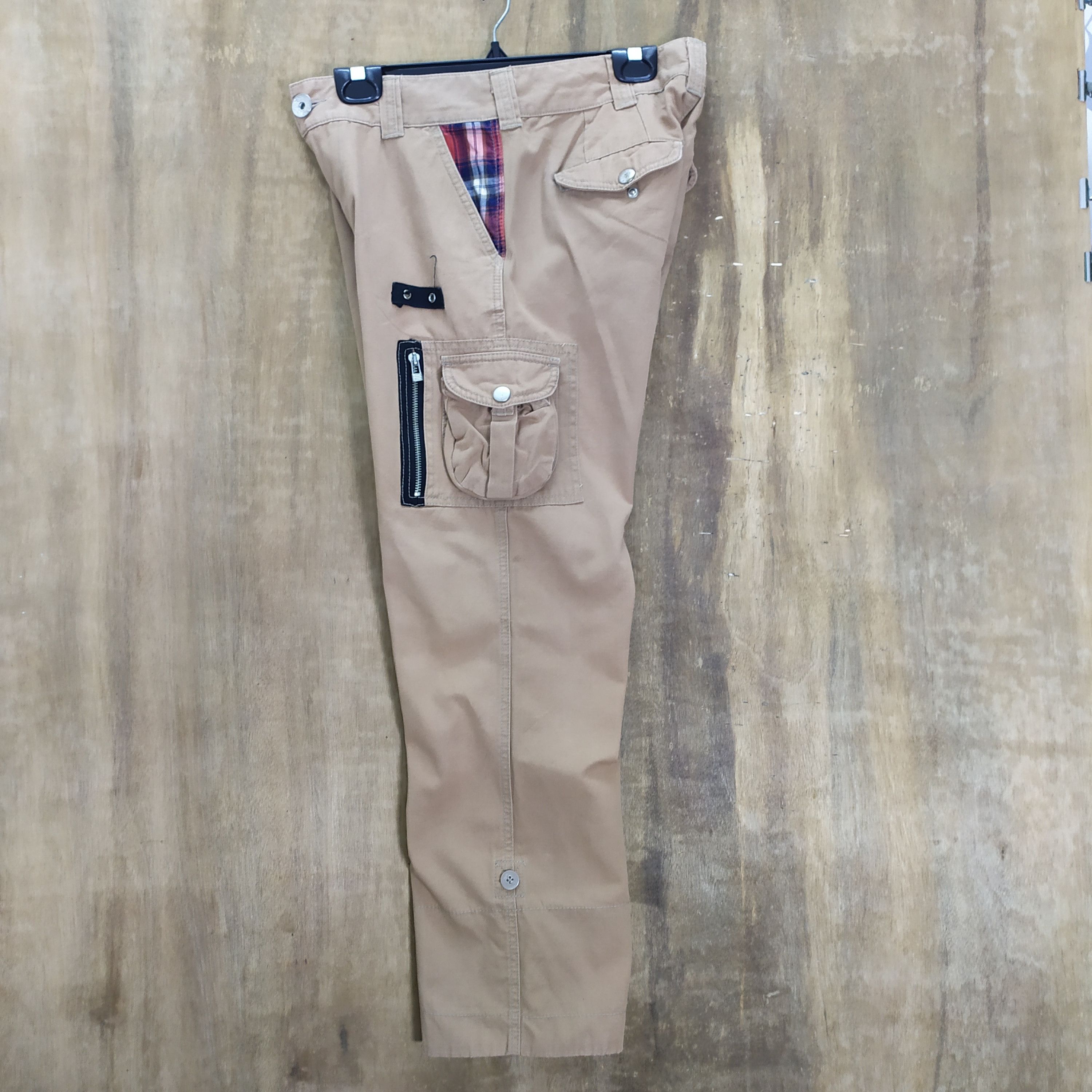 Japanese Brand VINTAGE GARAGE LABEL BROWN CARGO PANTS Size US 30 / EU 46 - 11 Thumbnail
