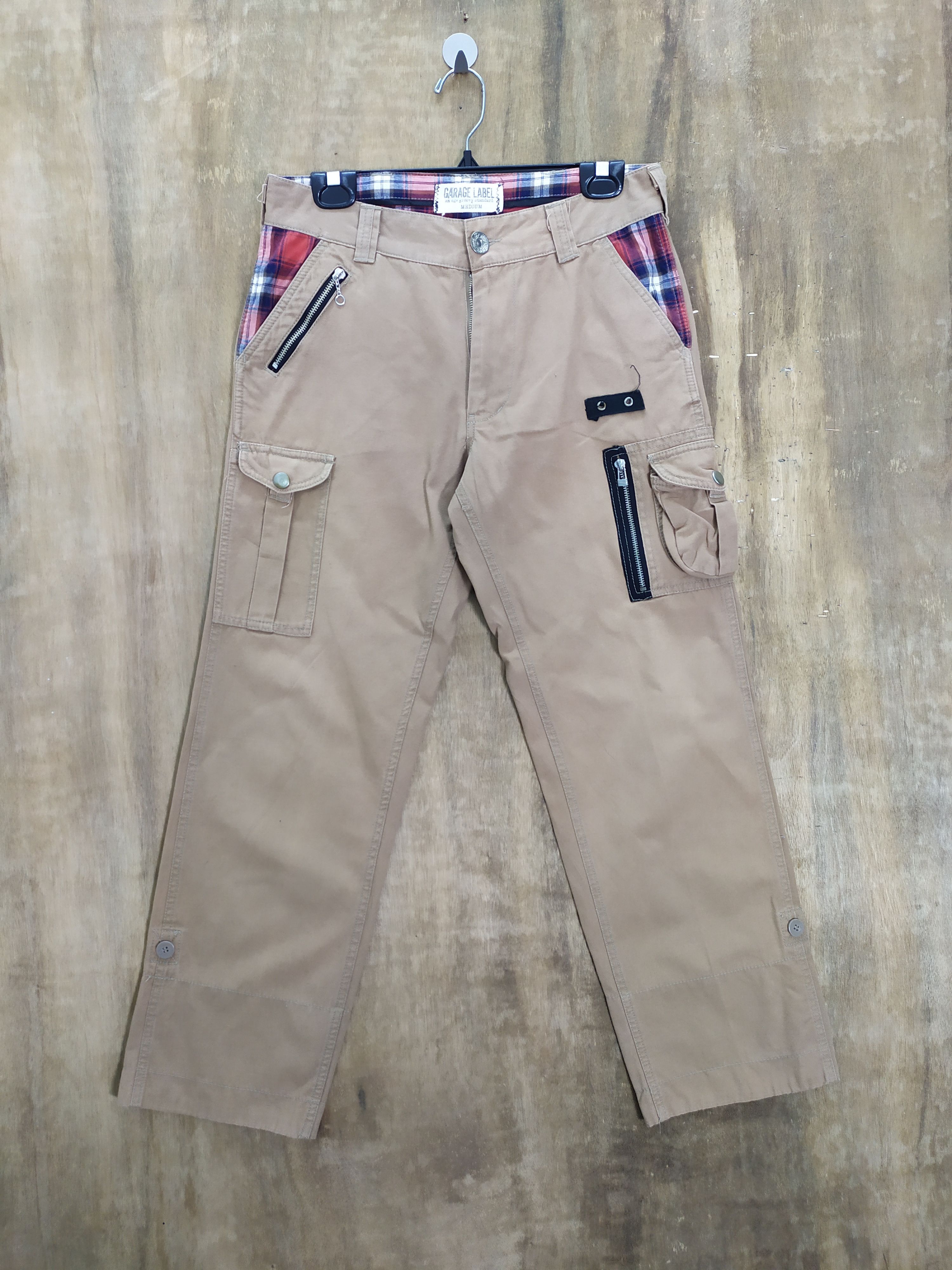 Japanese Brand VINTAGE GARAGE LABEL BROWN CARGO PANTS Size US 30 / EU 46 - 1 Thumbnail