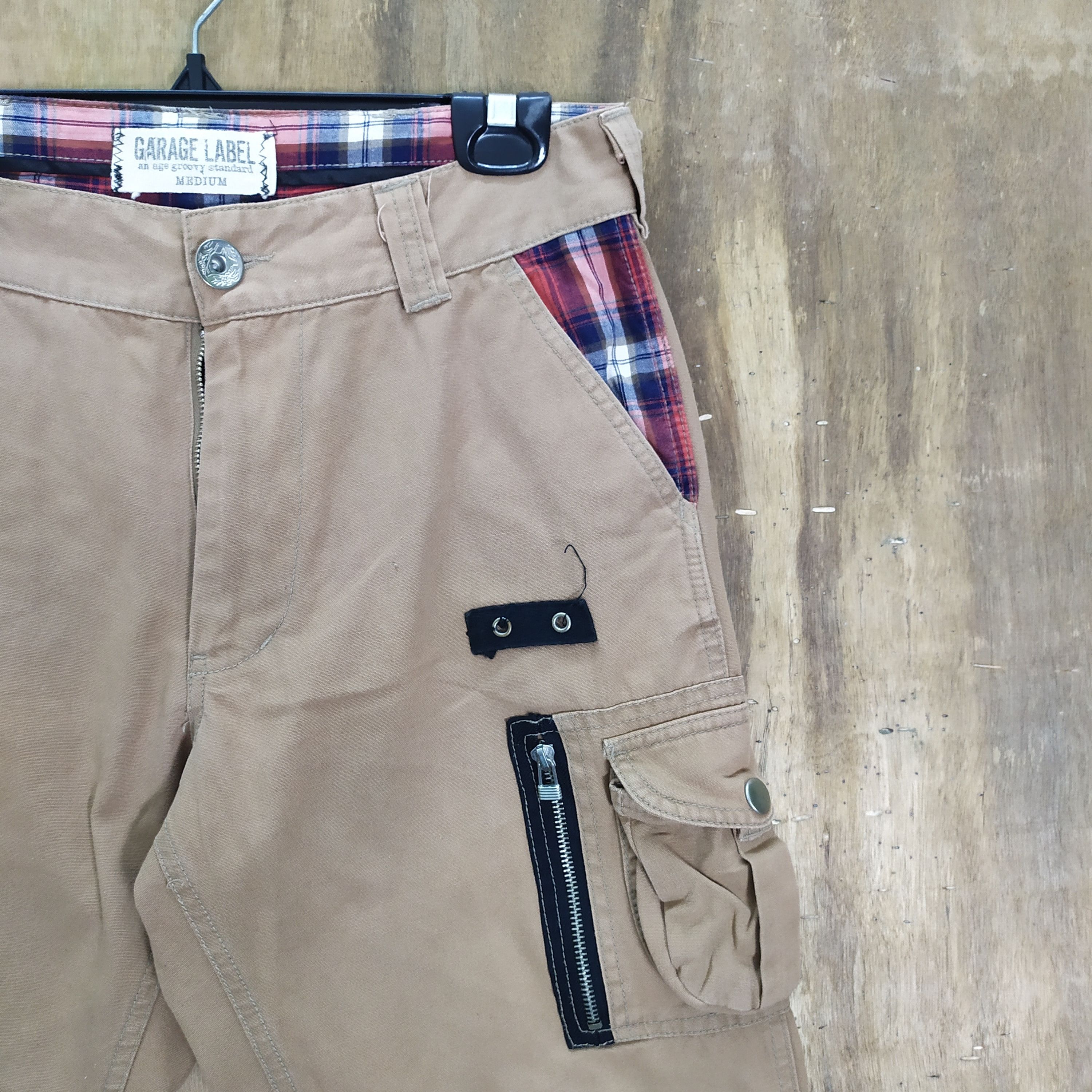 Japanese Brand VINTAGE GARAGE LABEL BROWN CARGO PANTS Size US 30 / EU 46 - 3 Thumbnail