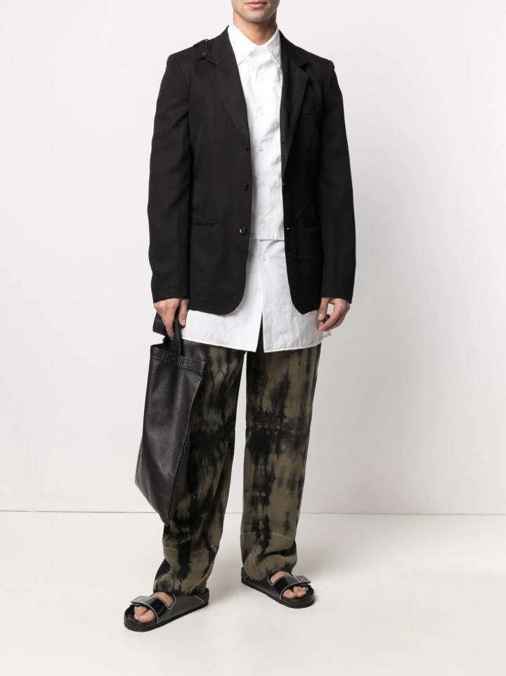 Yohji Yamamoto BNWT SS21 YOHJI YAMAMOTO POUR HOMME TENCEL BLAZER JACKET 2 Size US M / EU 48-50 / 2 - 18 Thumbnail