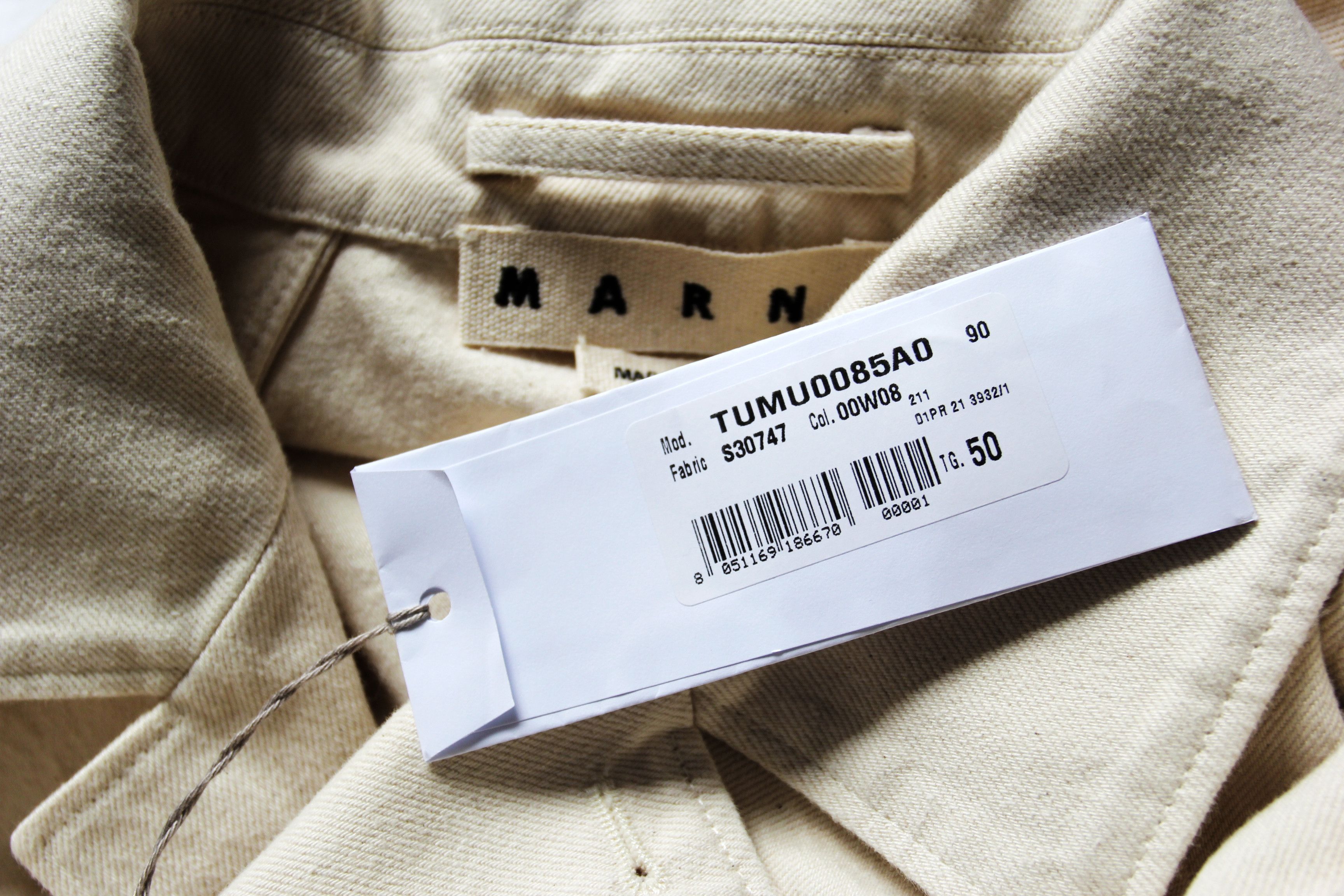 Marni BNWT SS21 MARNI OFF WHITE DENIM TRENCH COAT 50 Size US M / EU 48-50 / 2 - 11 Thumbnail