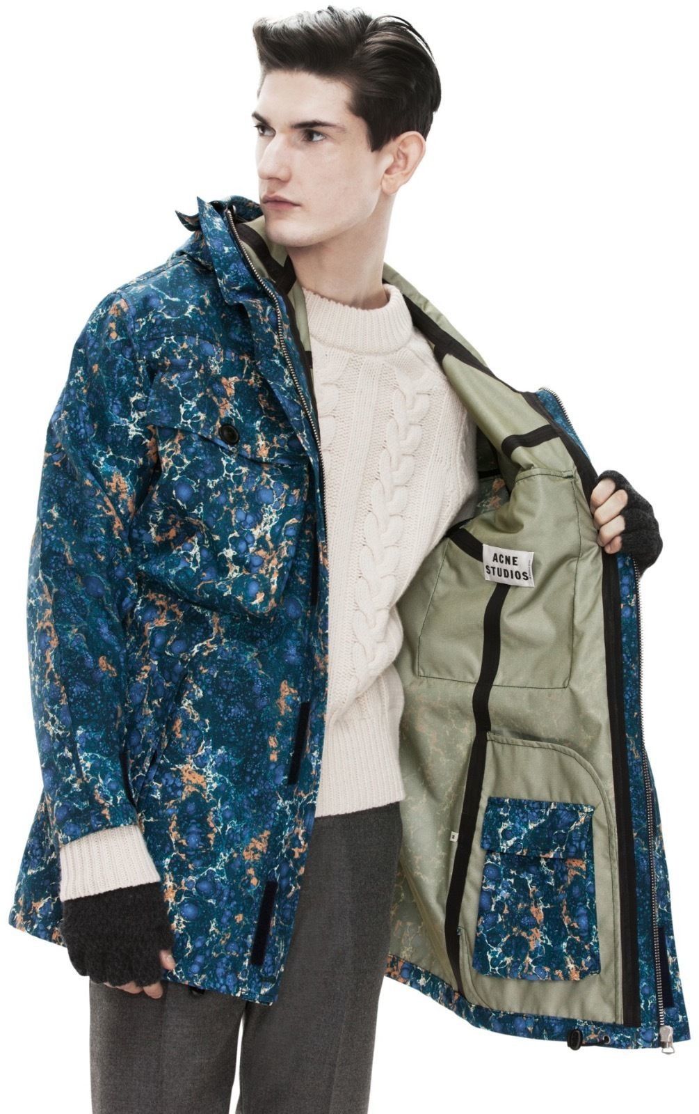 Acne Studios AW13 ACNE STUDIOS CLARK BLUE MARBLE JACKET 50 Size US M / EU 48-50 / 2 - 14 Thumbnail