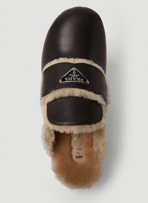 Prada Studded Clogs in Black Grailed