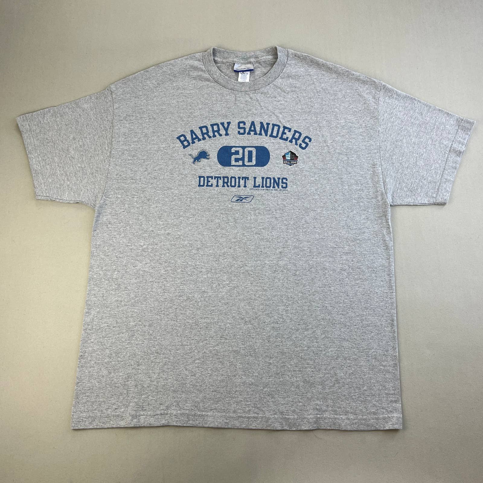 Detroit Lions Barry Sanders Vintage Reebok Distressed T Shirt