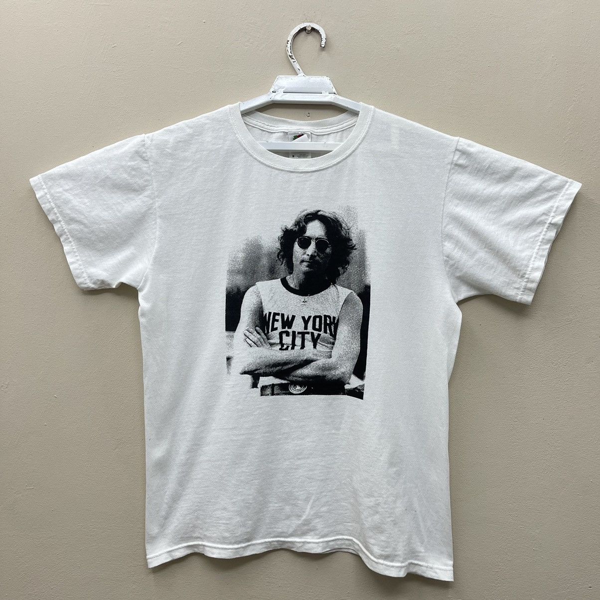 2000'S John Lennon band T-shirt, men's size XL cotton black type Vintage Second Hand