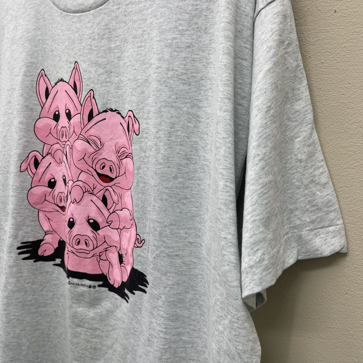 Vintage Vintage Naughty Pigs Graphic TShirt Cheeky Piglets Shirt Size US XXL / EU 58 / 5 - 4 Thumbnail