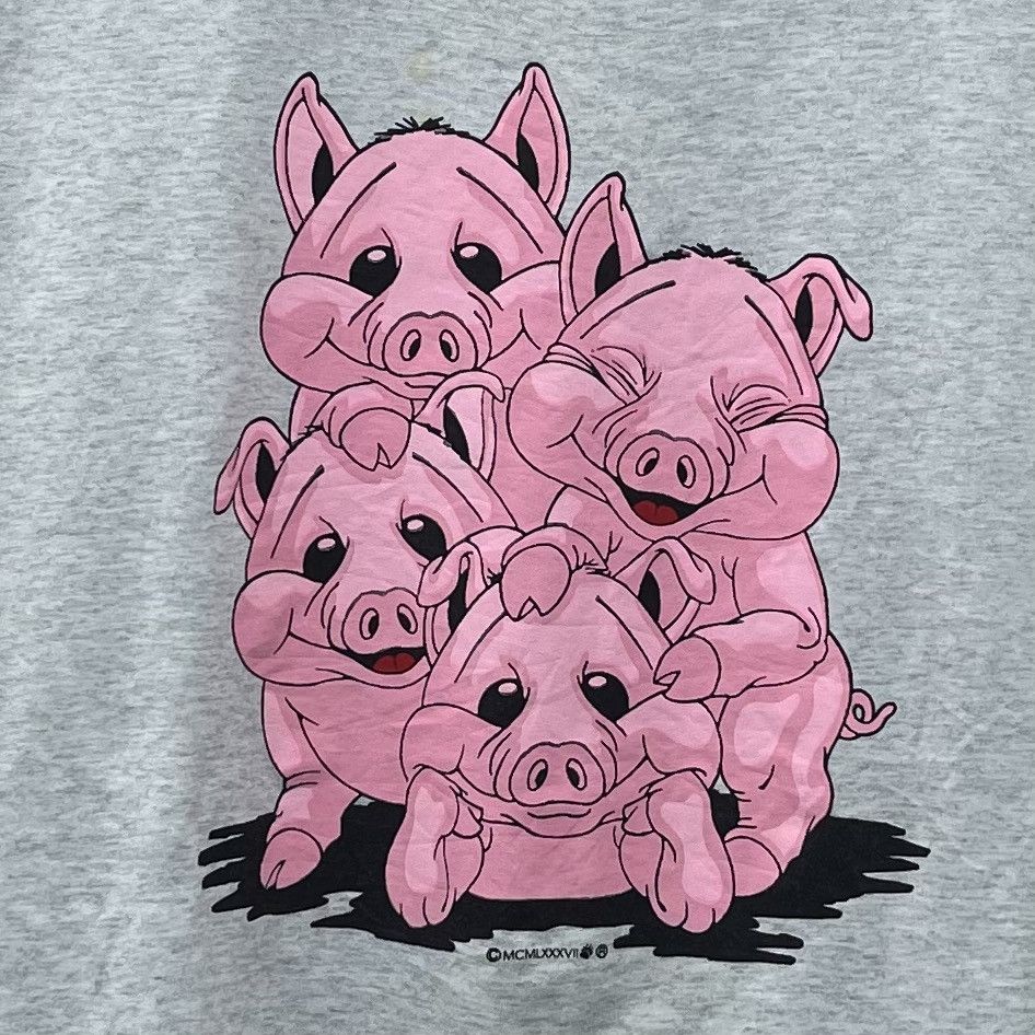 Vintage Vintage Naughty Pigs Graphic TShirt Cheeky Piglets Shirt Size US XXL / EU 58 / 5 - 2 Thumbnail