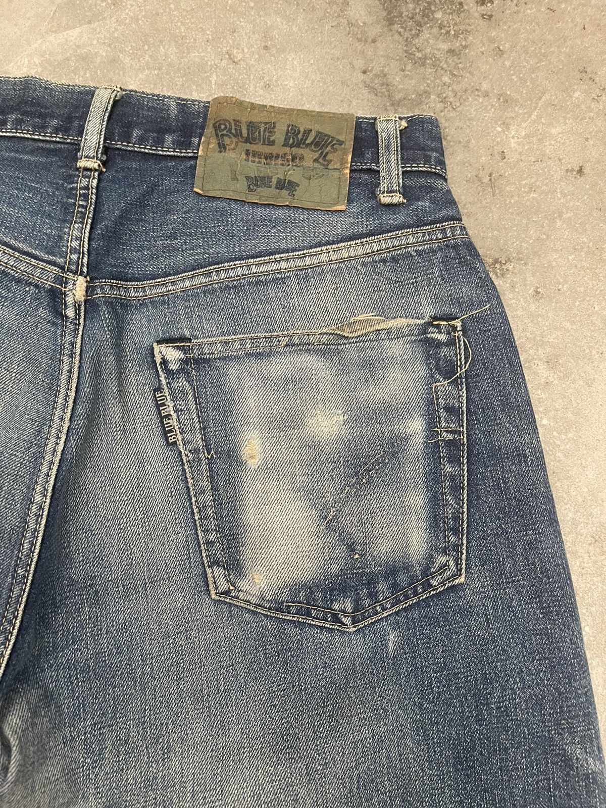 Blue Blue Japan Blue Blue Japan Selvedge Denim Shorts Faded Size US 33 - 13 Thumbnail