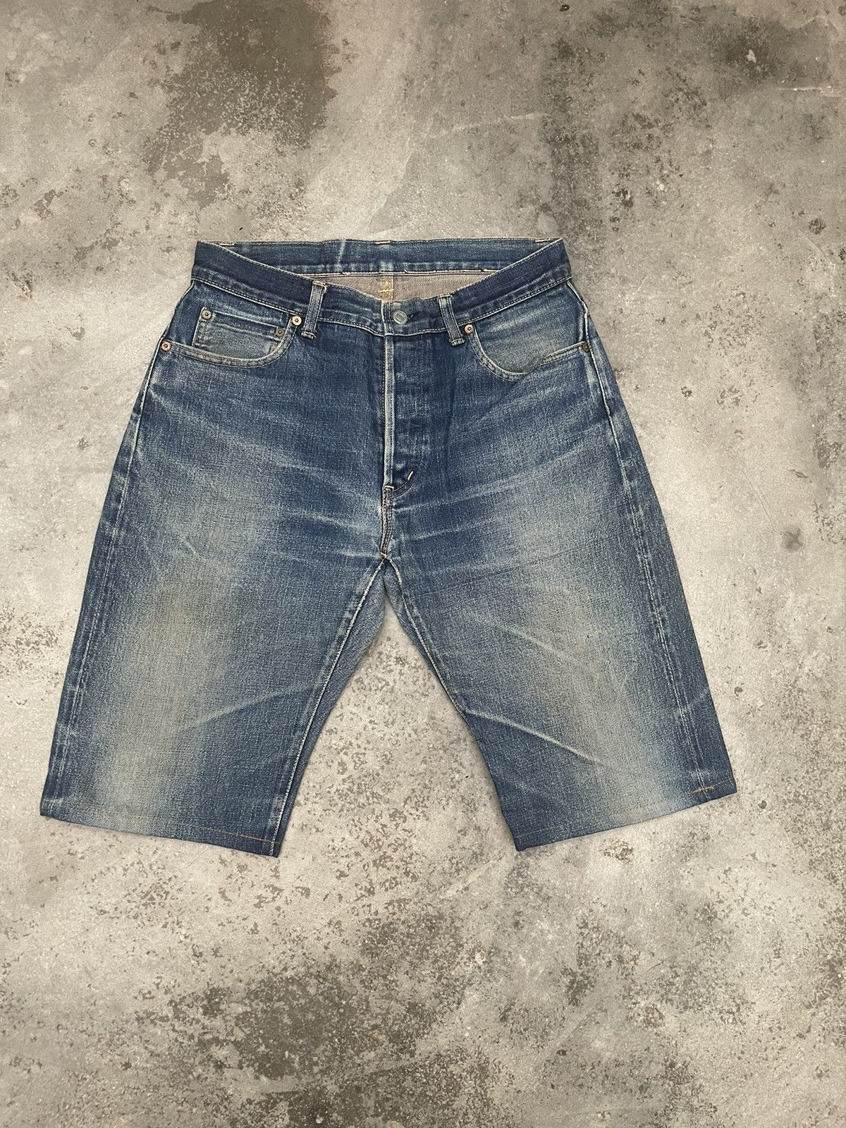 Blue Blue Japan Blue Blue Japan Selvedge Denim Shorts Faded Size US 33 - 2 Thumbnail