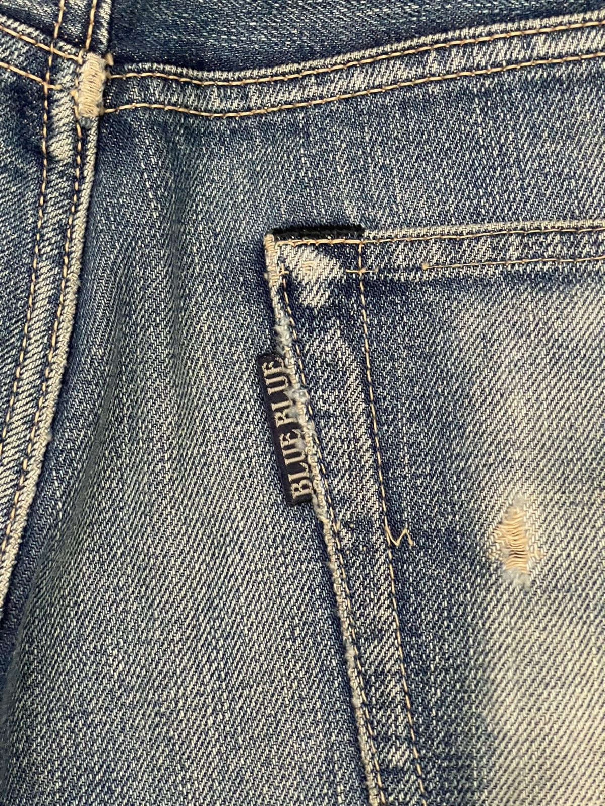 Blue Blue Japan Blue Blue Japan Selvedge Denim Shorts Faded Size US 33 - 14 Thumbnail