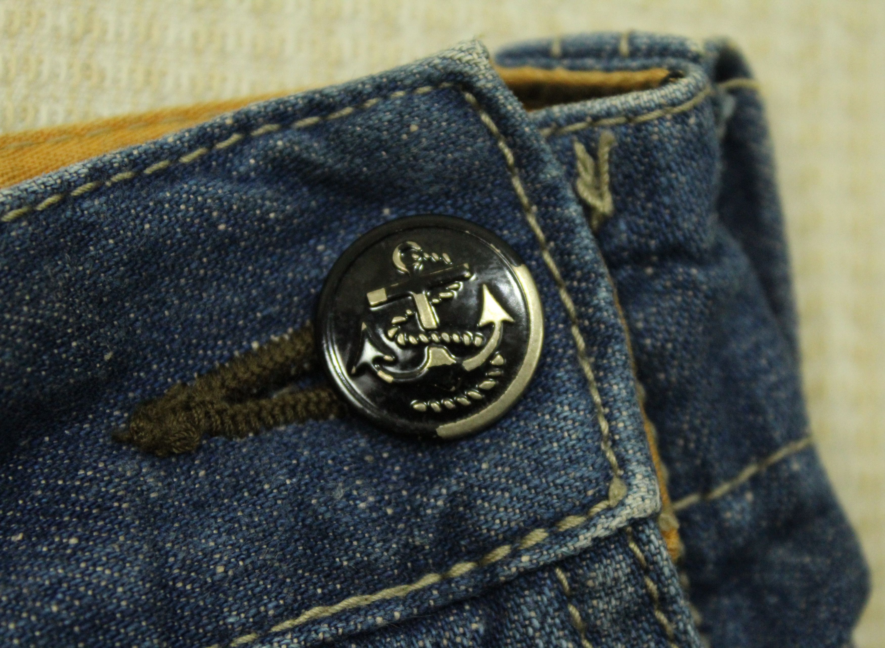 Japanese Brand SURPLUS Denim Utility Side Button Blue Way Navy Army Size US 30 / EU 46 - 18 Thumbnail