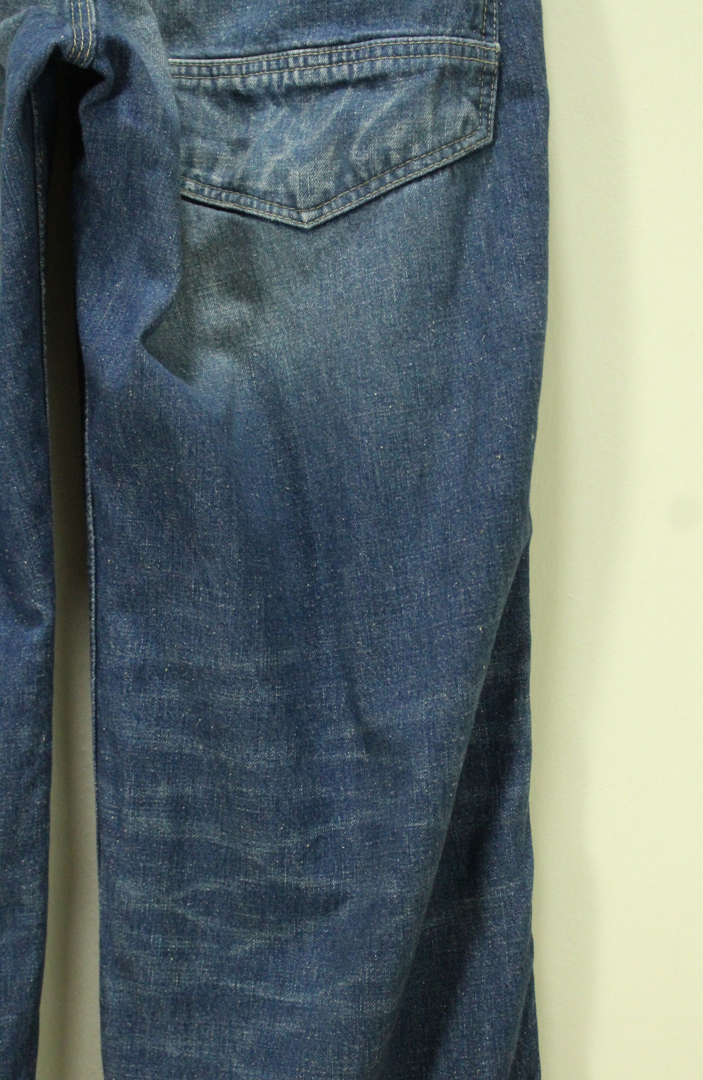 Japanese Brand SURPLUS Denim Utility Side Button Blue Way Navy Army Size US 30 / EU 46 - 11 Thumbnail