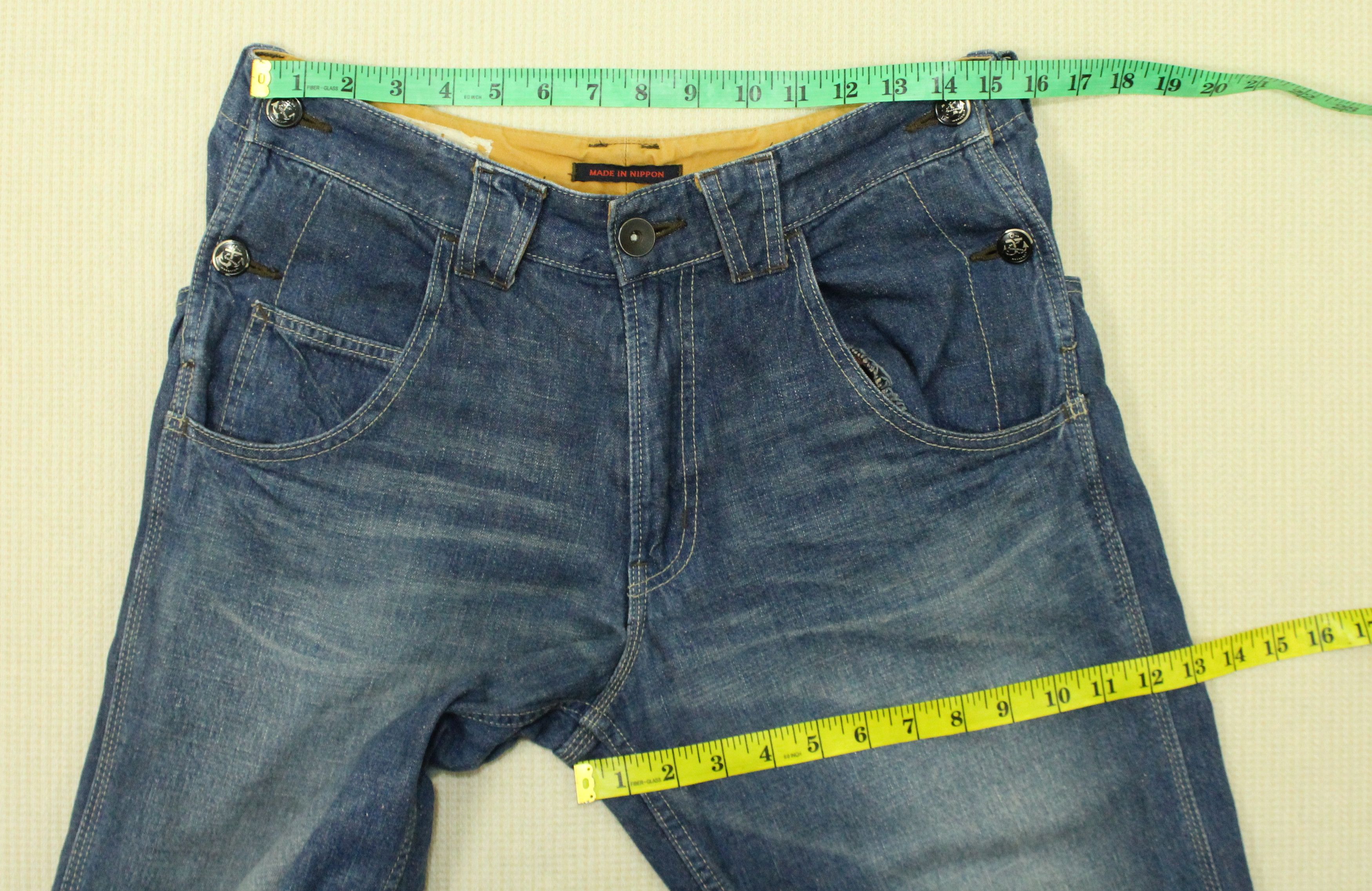 Japanese Brand SURPLUS Denim Utility Side Button Blue Way Navy Army Size US 30 / EU 46 - 24 Thumbnail