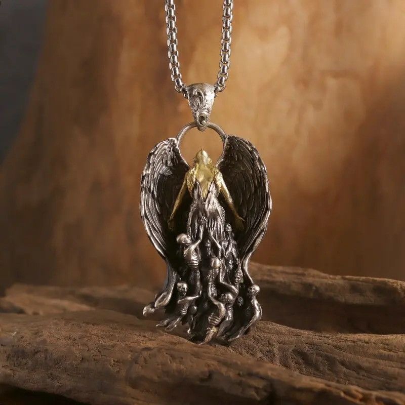 Jewelry Winged Angel Goddess Pendant Necklace Size ONE SIZE - 3 Thumbnail