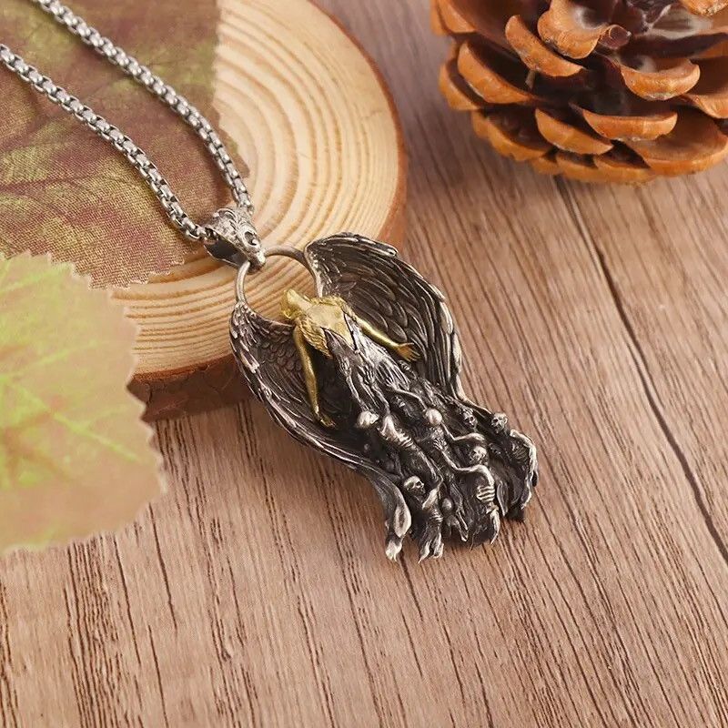 Jewelry Winged Angel Goddess Pendant Necklace Size ONE SIZE - 2 Thumbnail