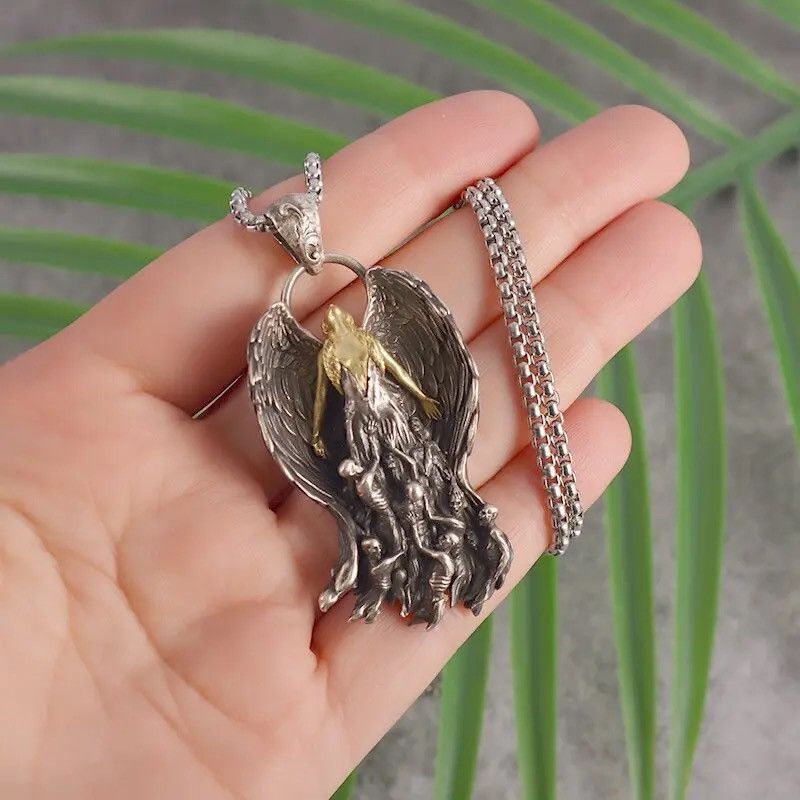 Jewelry Winged Angel Goddess Pendant Necklace Size ONE SIZE - 1 Thumbnail