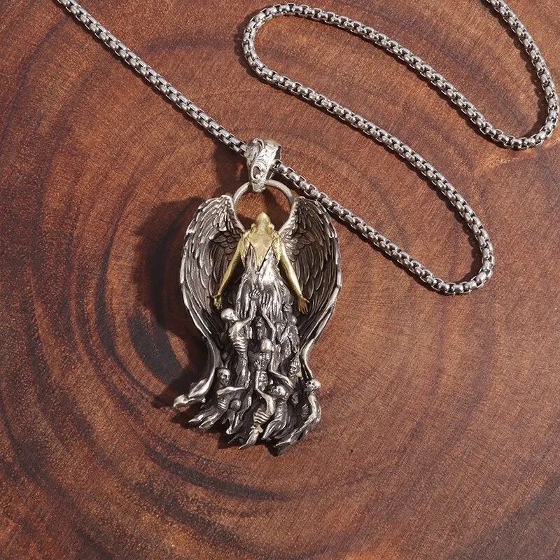 Jewelry Winged Angel Goddess Pendant Necklace Size ONE SIZE - 4 Thumbnail