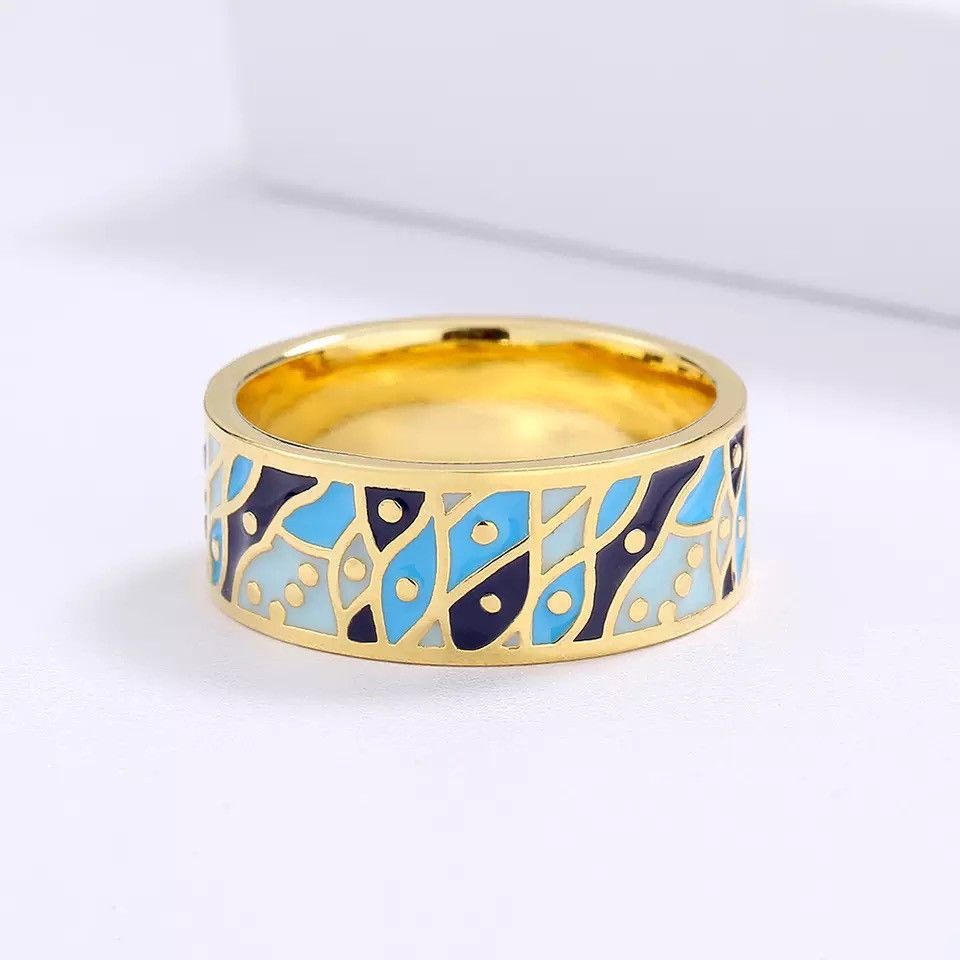 Japanese Brand × Jewelry × Vintage Creative Handmade Enamel Craft Ring Size ONE SIZE - 2 Thumbnail