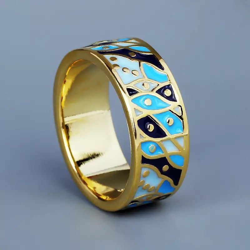 Japanese Brand × Jewelry × Vintage Creative Handmade Enamel Craft Ring Size ONE SIZE - 3 Thumbnail