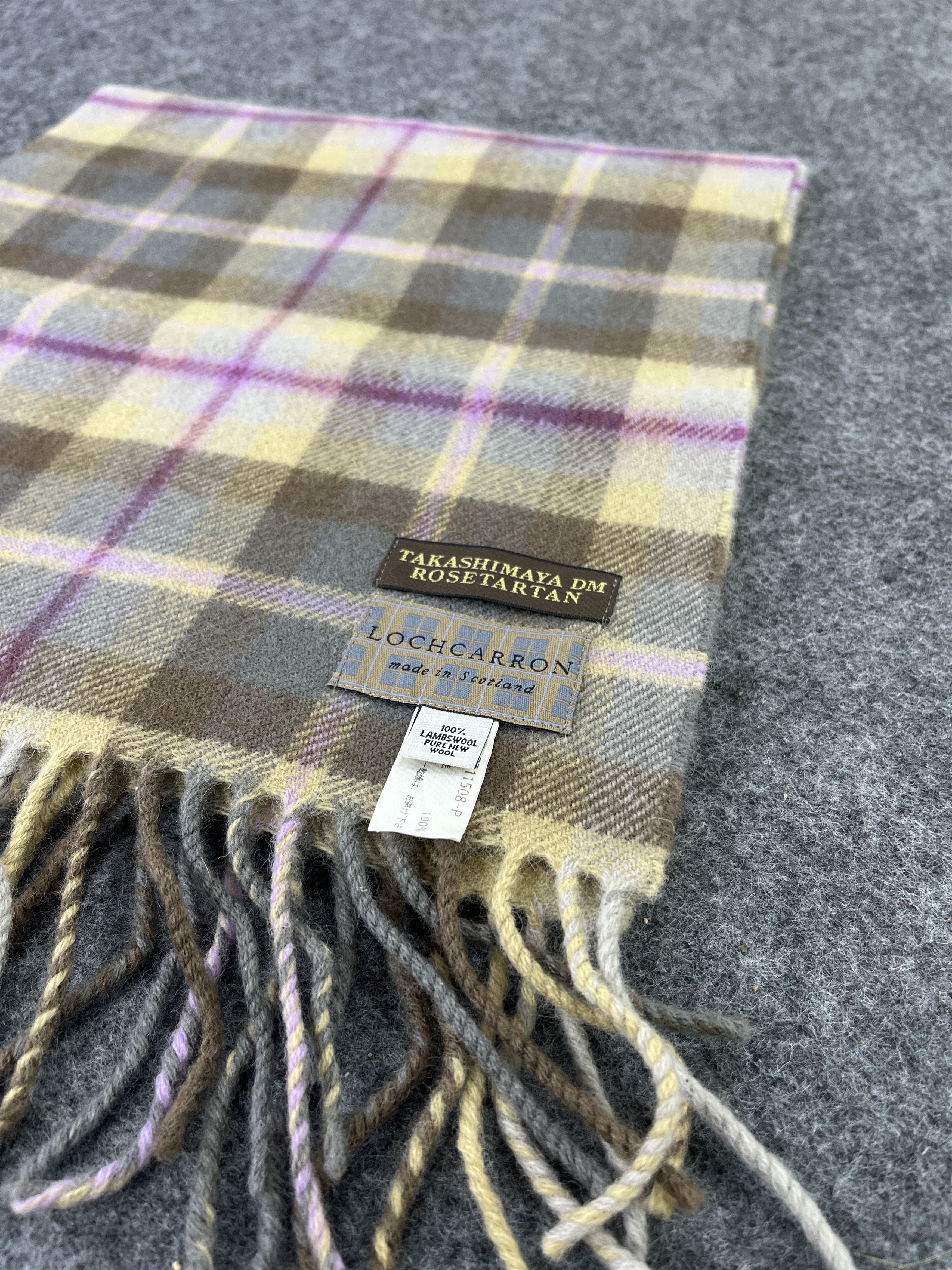 Vintage LOCHCARRON CHECK SCARVES / MUFFLER / NECKWEAR T042 Size ONE SIZE - 6 Thumbnail