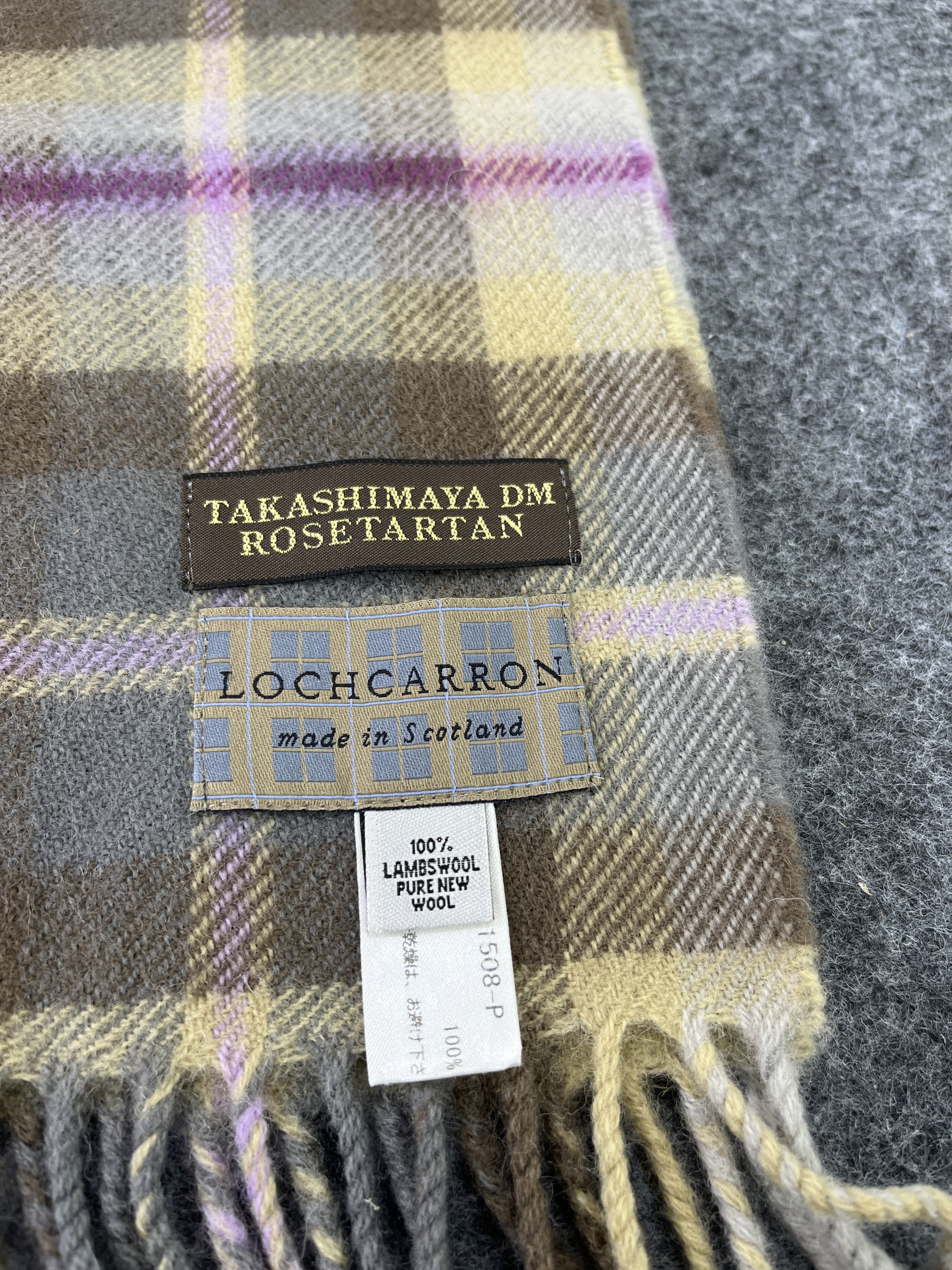Vintage LOCHCARRON CHECK SCARVES / MUFFLER / NECKWEAR T042 Size ONE SIZE - 8 Thumbnail