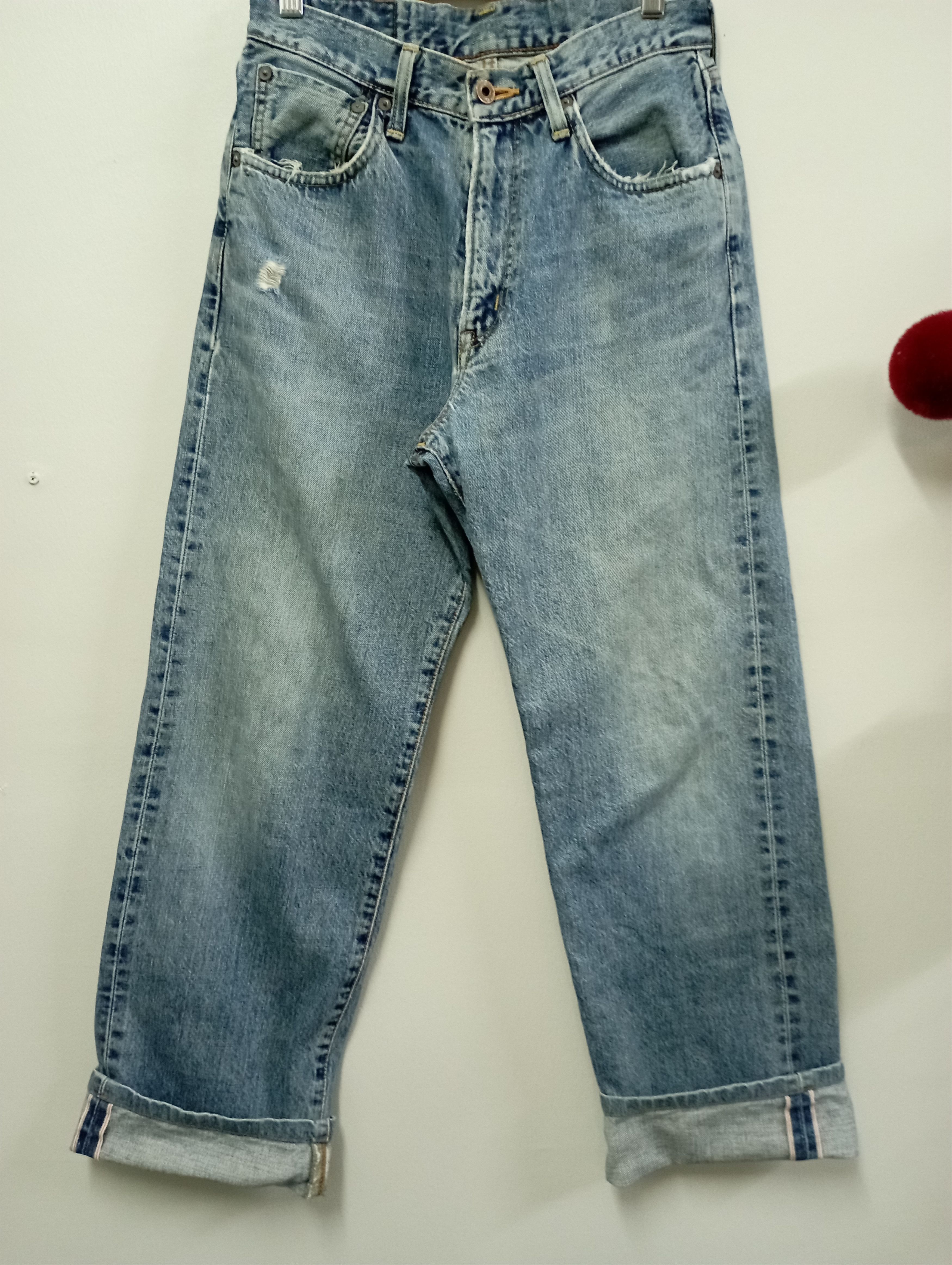 Sugar Cane Vintage Selvedge Redline 505X Edwin Distressed Denim Size US 28 / EU 44 - 20 Thumbnail