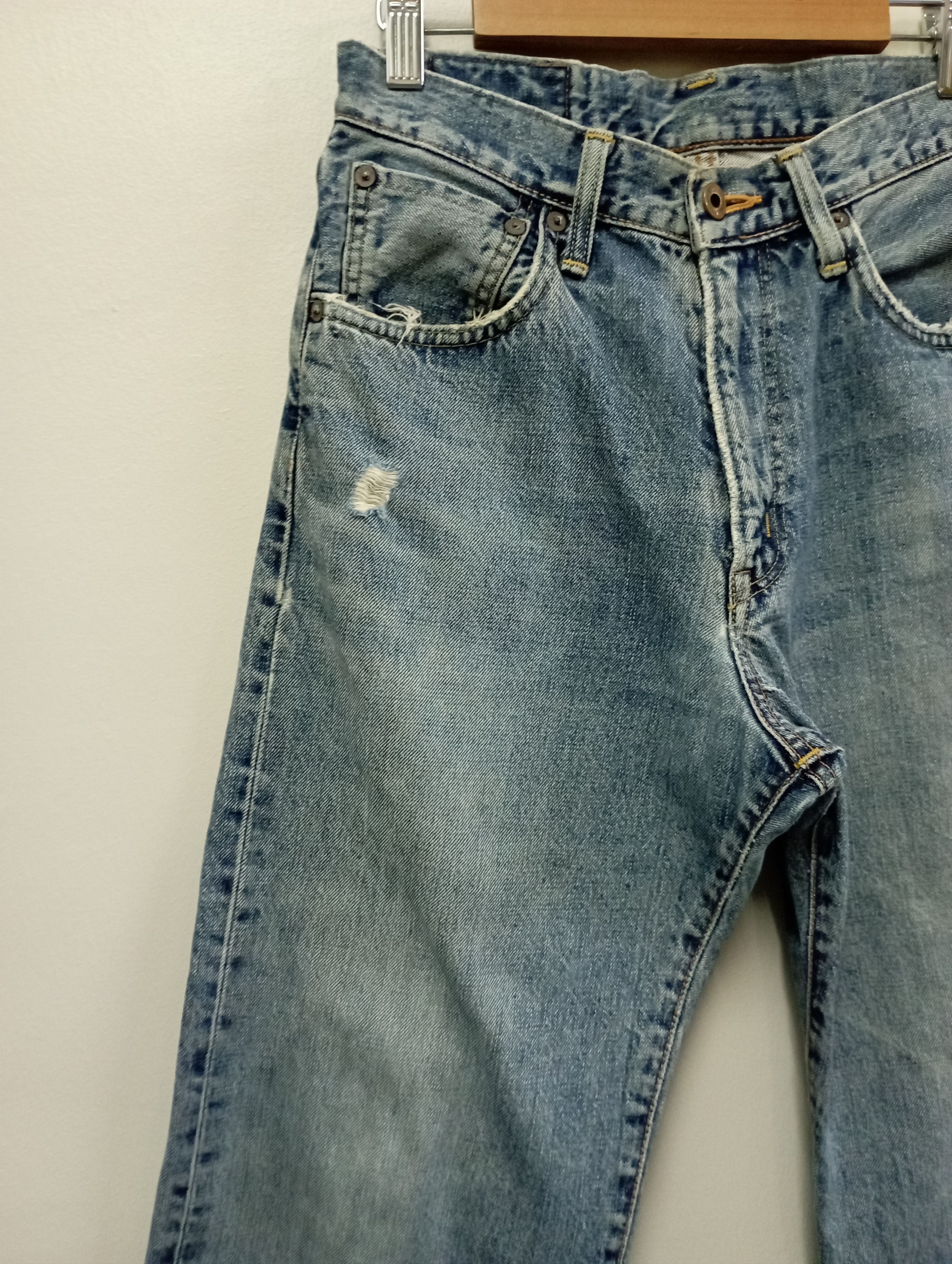 Sugar Cane Vintage Selvedge Redline 505X Edwin Distressed Denim Size US 28 / EU 44 - 5 Thumbnail